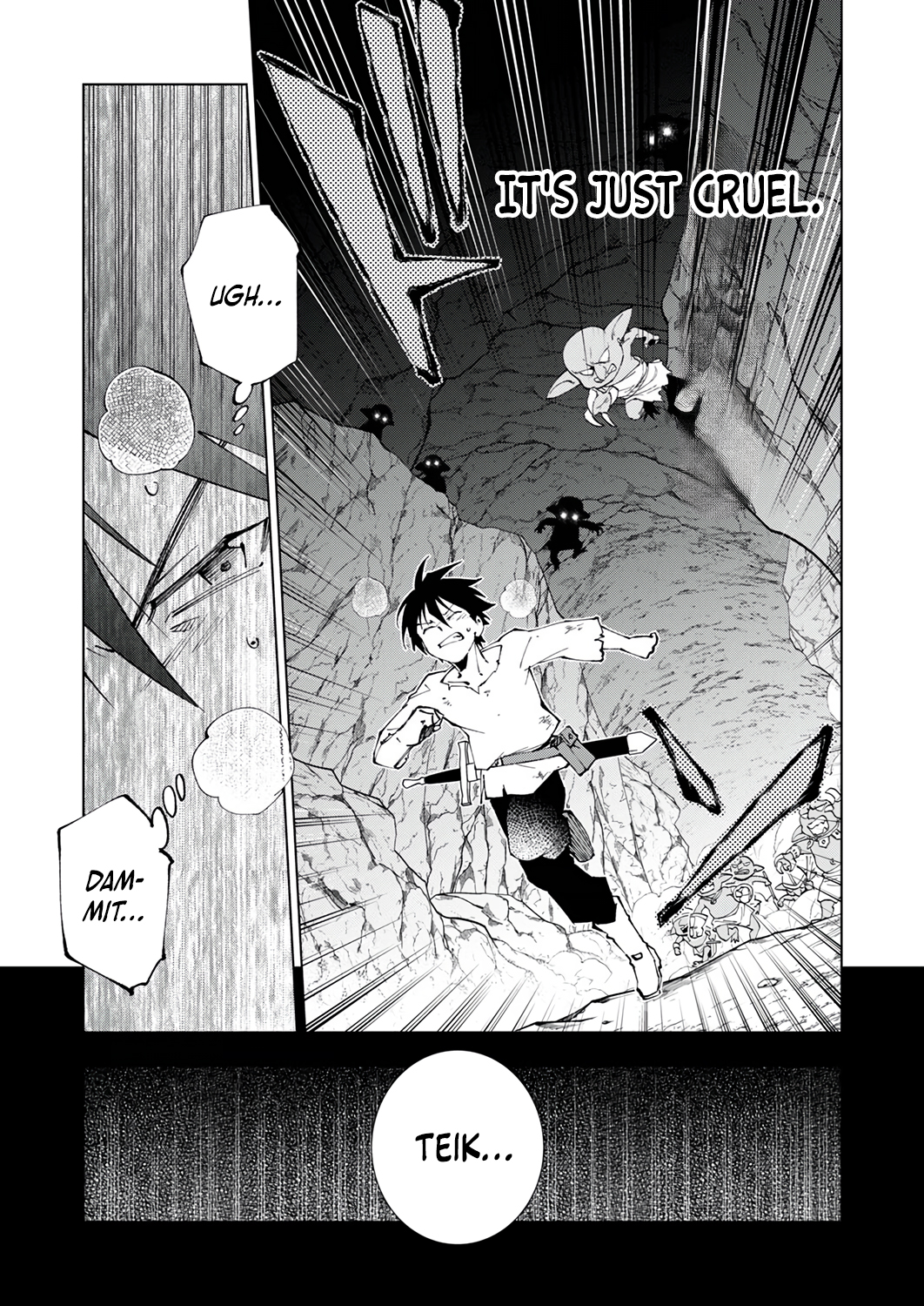 Halaman dari Gomi Sukiru [Suteru] ga [Shushasentaku] ni Kakusei Shitanode, Saikou Nando no Dai Meikyuu wo Kanzen Koryaku Suru ~Munouda to Pati wo Tsuihosareta Shounen ga Saikyou ni Itaru Made~ Chapter 1