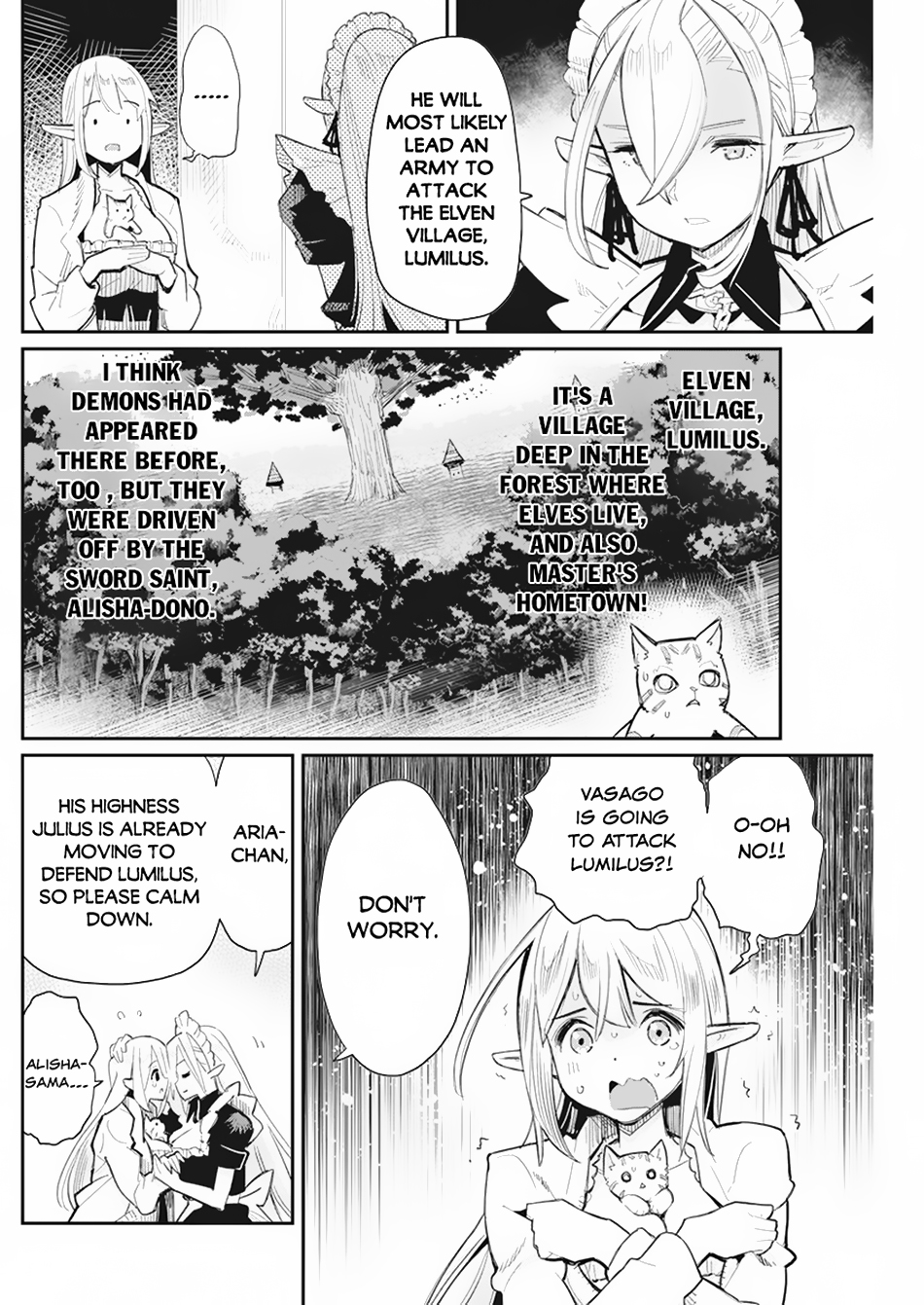 Halaman dari S-Rank Monster no "Behemoth" Dakedo, Neko to Machigawarete Elf Musume no Pet to Shite Kurashitemasu Chapter 53