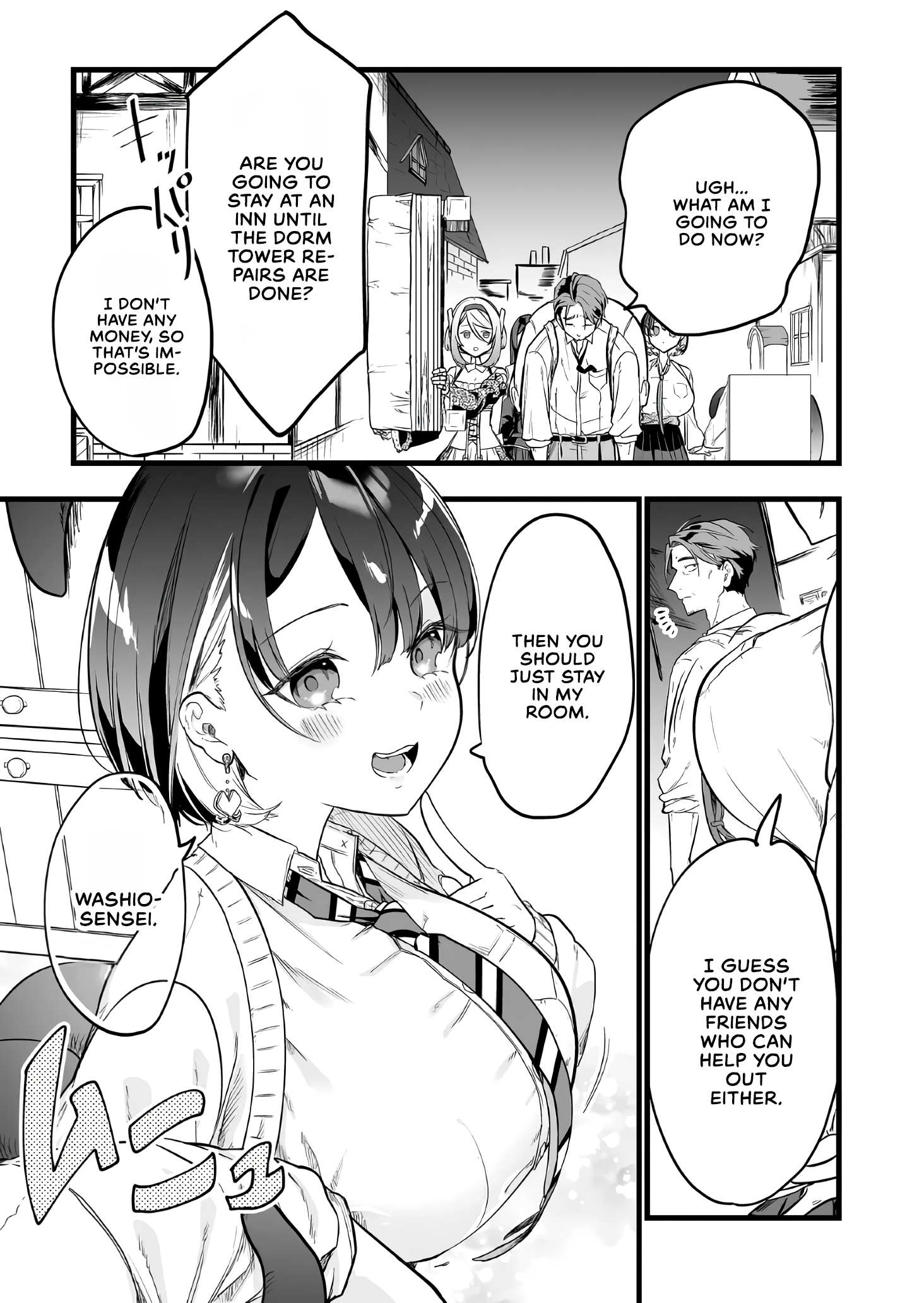 Halaman dari "Ano Toki Tasukete Itadaita Monster Musume desu." Isekai Ossan Kyoushi Totsuzen no Moteki ni Konwaku suru Chapter 17