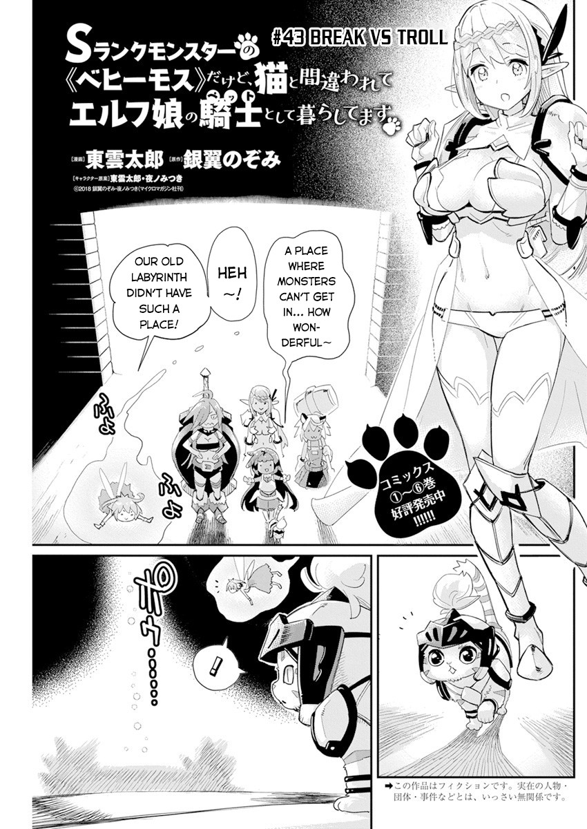 Halaman dari S-Rank Monster no "Behemoth" Dakedo, Neko to Machigawarete Elf Musume no Pet to Shite Kurashitemasu Chapter 43