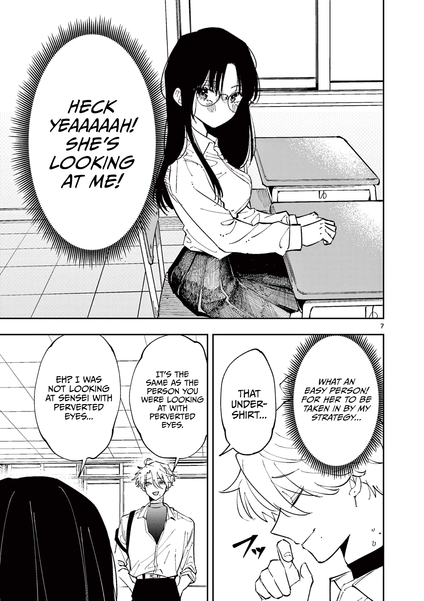 Halaman dari Tonari no Seki no Yatsu ga Souiu Me de Mitekuru Chapter 3
