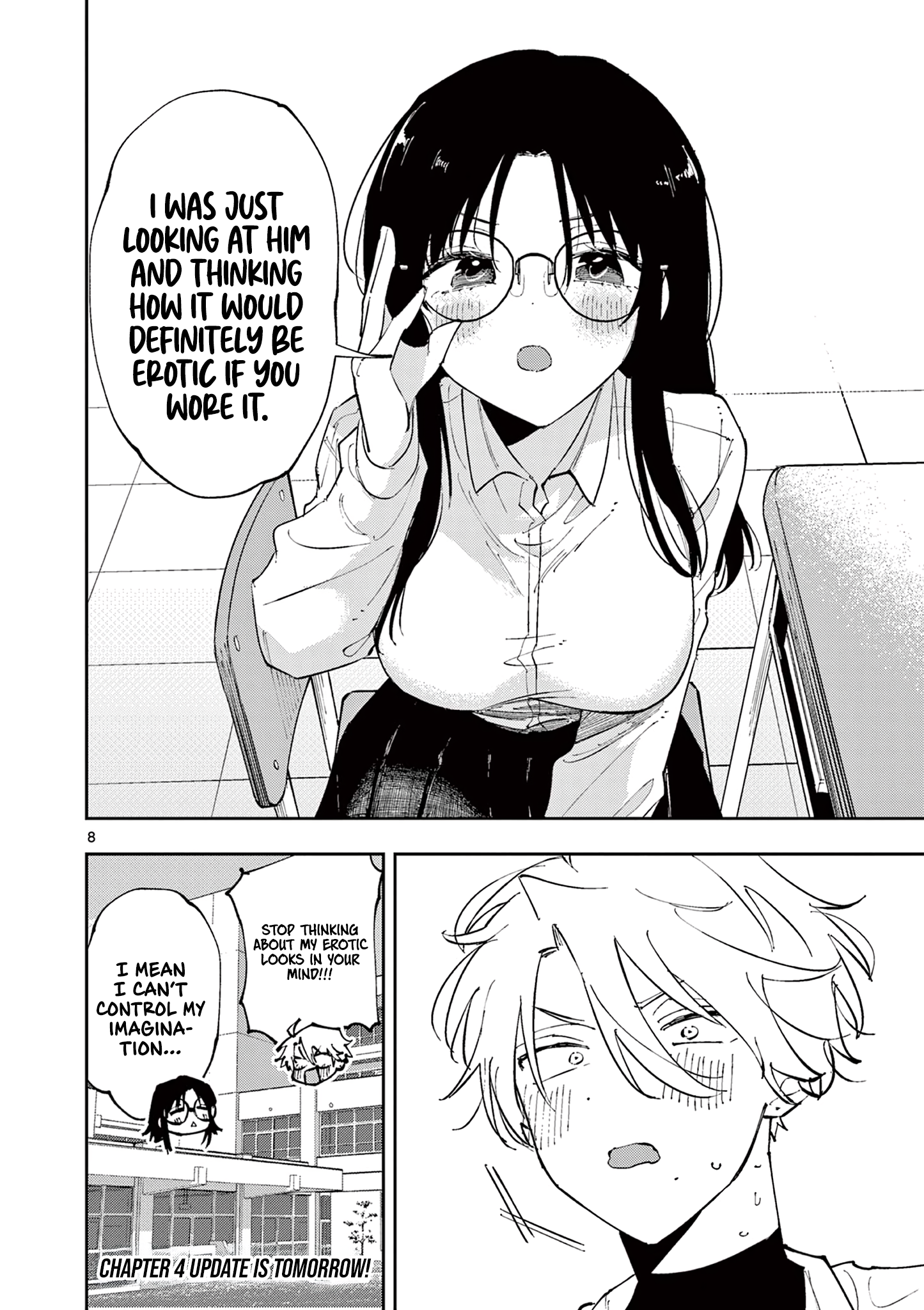 Halaman dari Tonari no Seki no Yatsu ga Souiu Me de Mitekuru Chapter 3