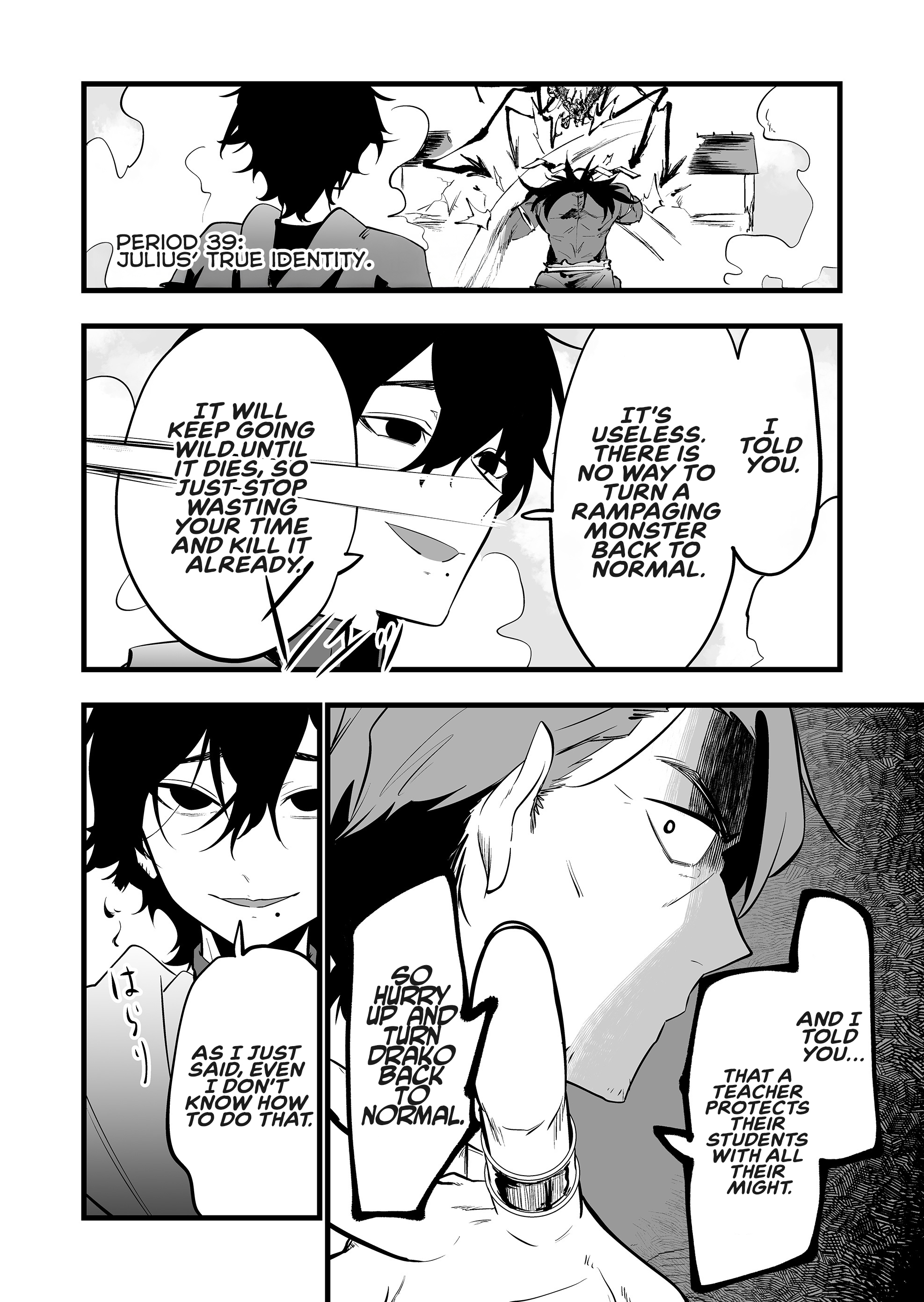Halaman dari "Ano Toki Tasukete Itadaita Monster Musume desu." Isekai Ossan Kyoushi Totsuzen no Moteki ni Konwaku suru Chapter 39