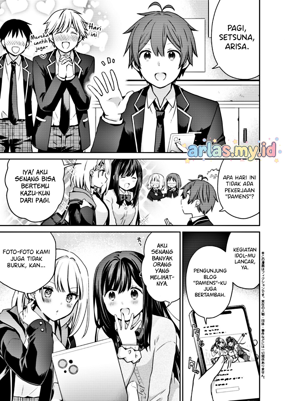 Osananajimi-tachi ga Ninki Idol ni Natta: Amaama na Kanojo-tachi wa Ore ni Mitsuide Kureteiru Chapter 2.1 - halaman 4