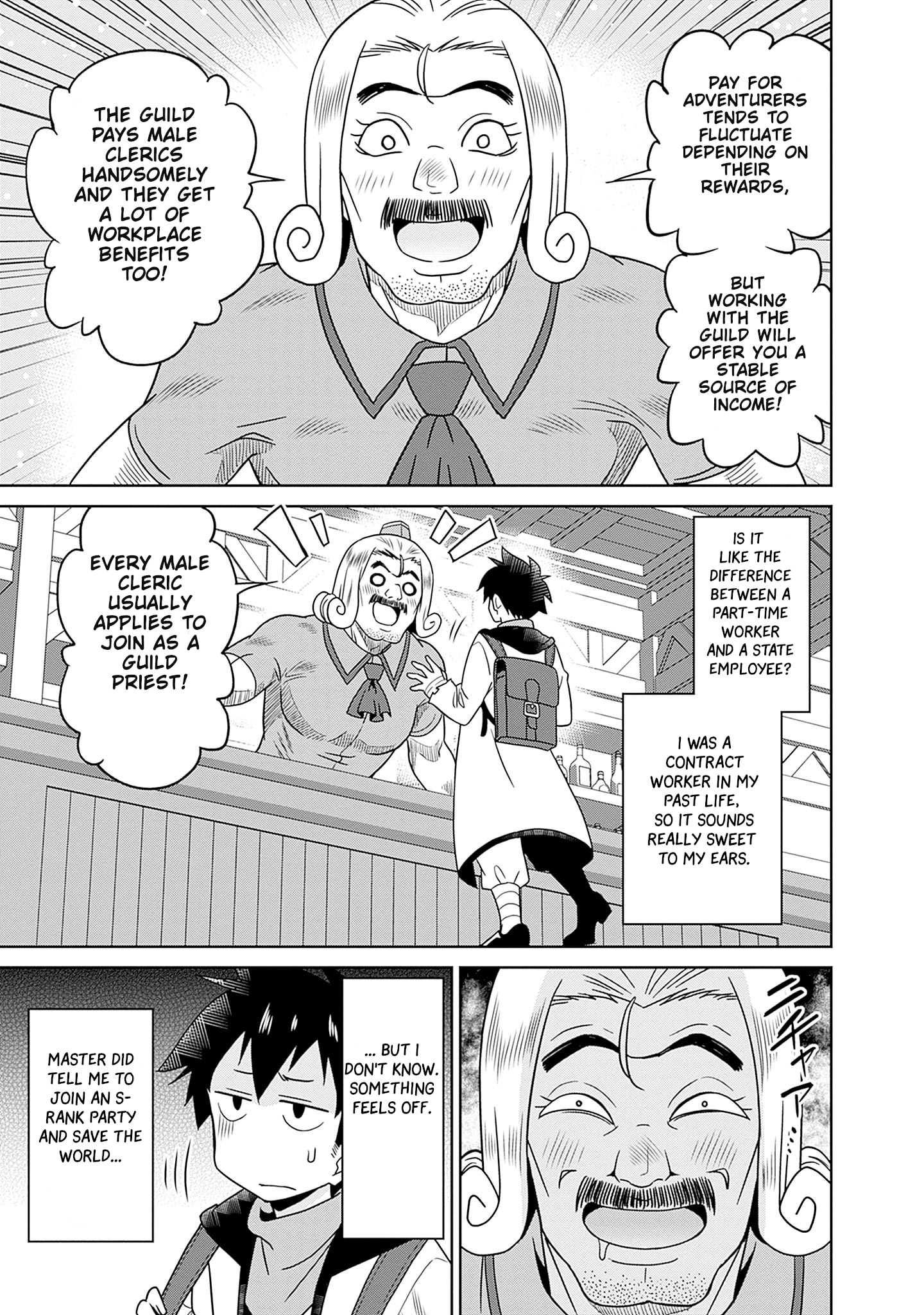 Bishuu Gyakuten Sekai no Cleric ~Bishuu to Teisoukannen ga Gyakutenshita Isekai de Souryo ni Narimashita. Inyoku no Noroi wo Toku Tame ni Harem Party de "Gishiki" Shimasu~ Chapter 3 Page 22