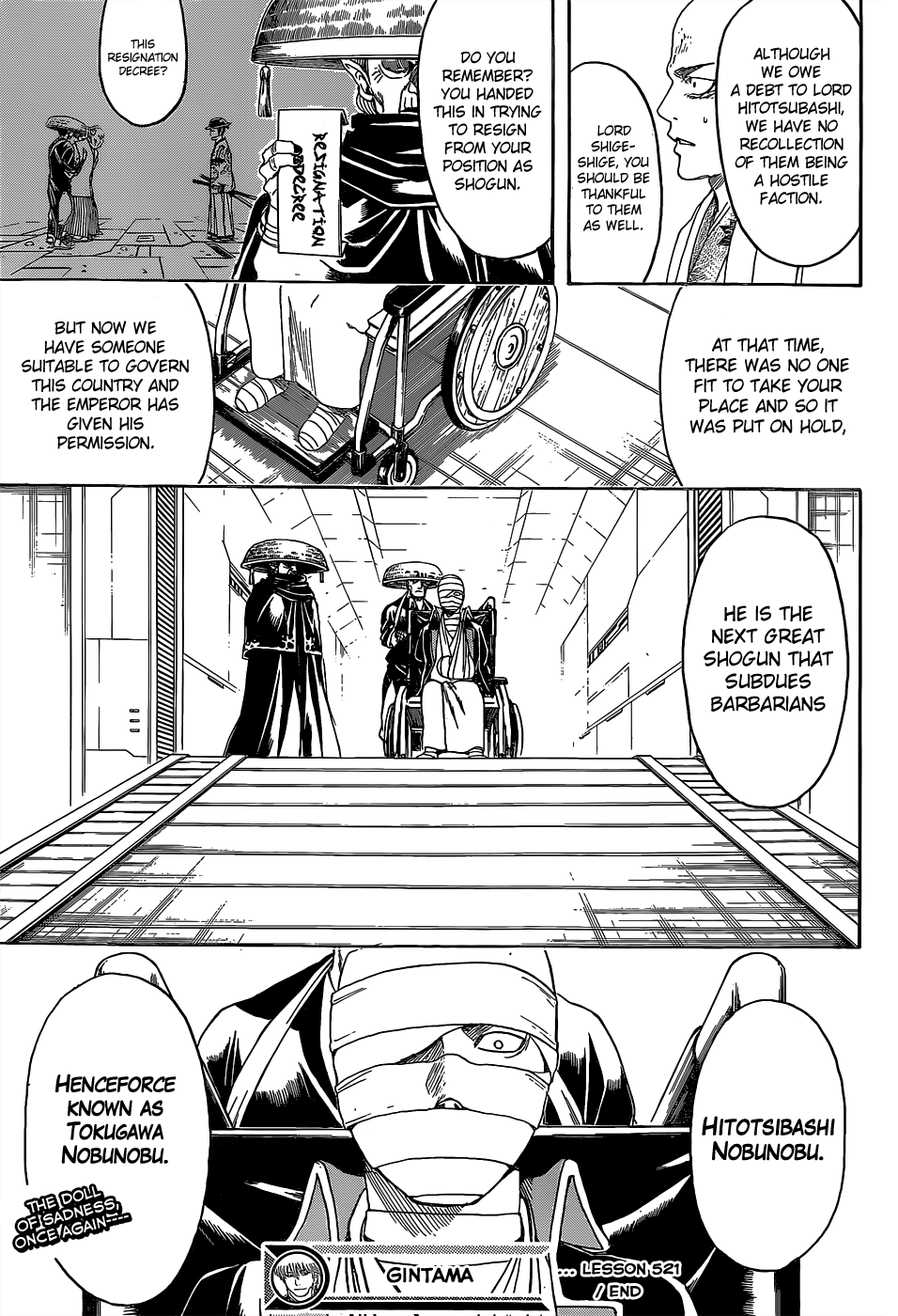 Halaman dari Gintama Chapter 521