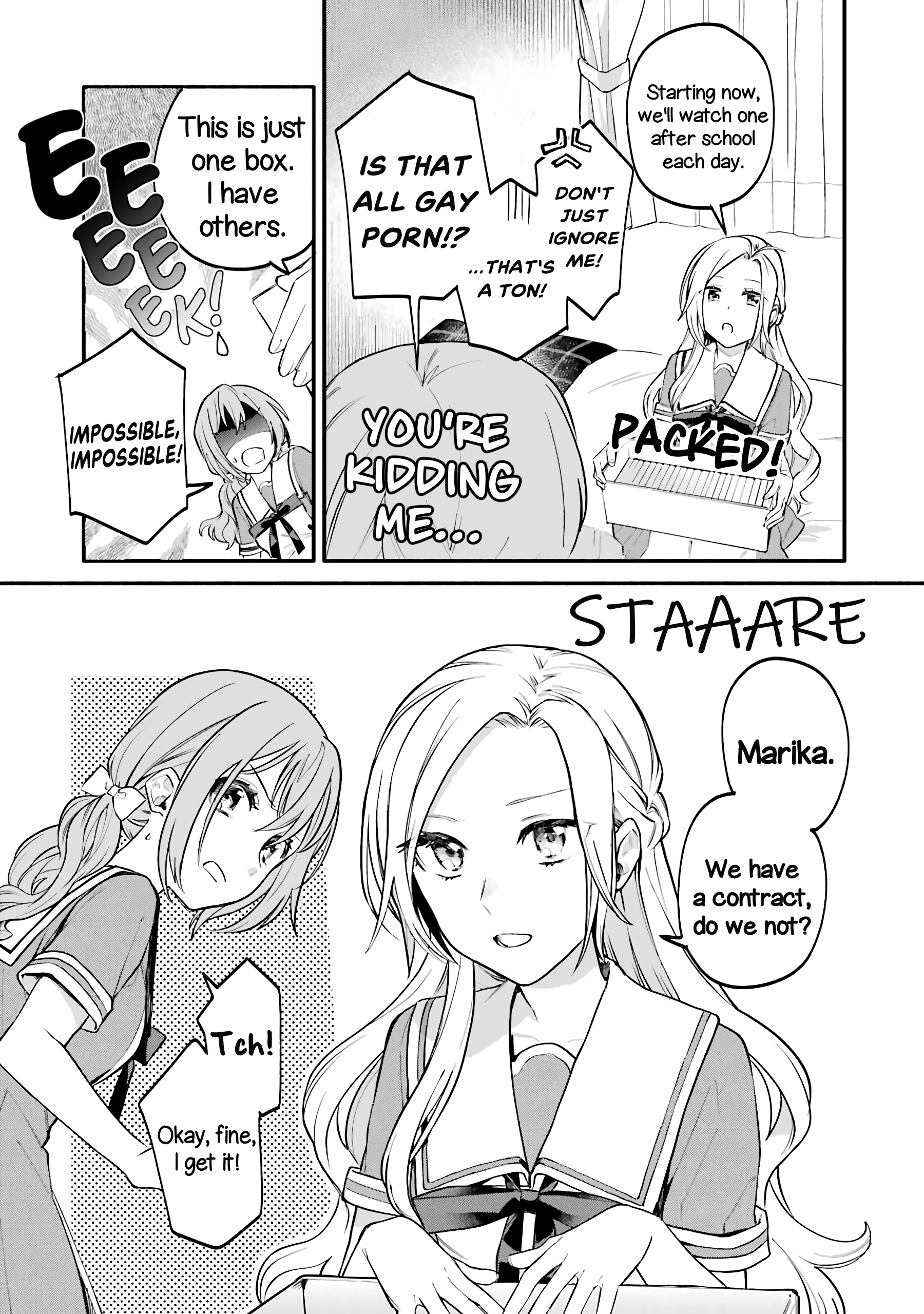 Halaman dari Onna Doushi toka Arienai desho to Iiharu Onnanoko wo, Hyakunichikan de Tetteiteki ni Otosu Yuri no Ohanashi Chapter 2