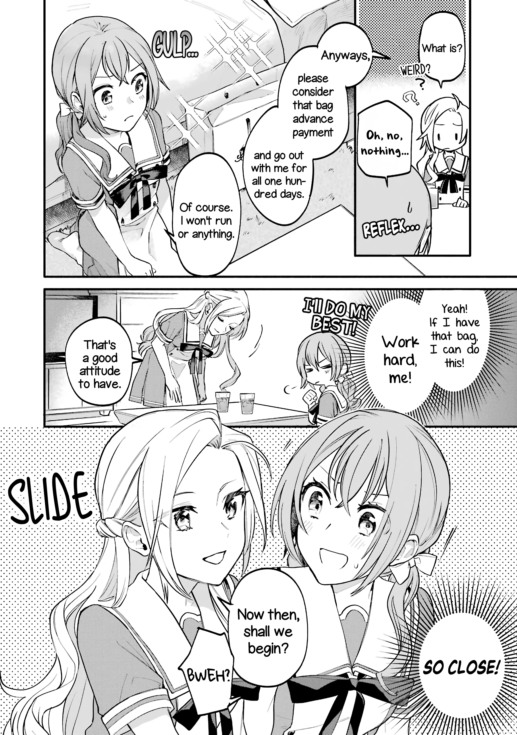 Halaman dari Onna Doushi toka Arienai desho to Iiharu Onnanoko wo, Hyakunichikan de Tetteiteki ni Otosu Yuri no Ohanashi Chapter 2