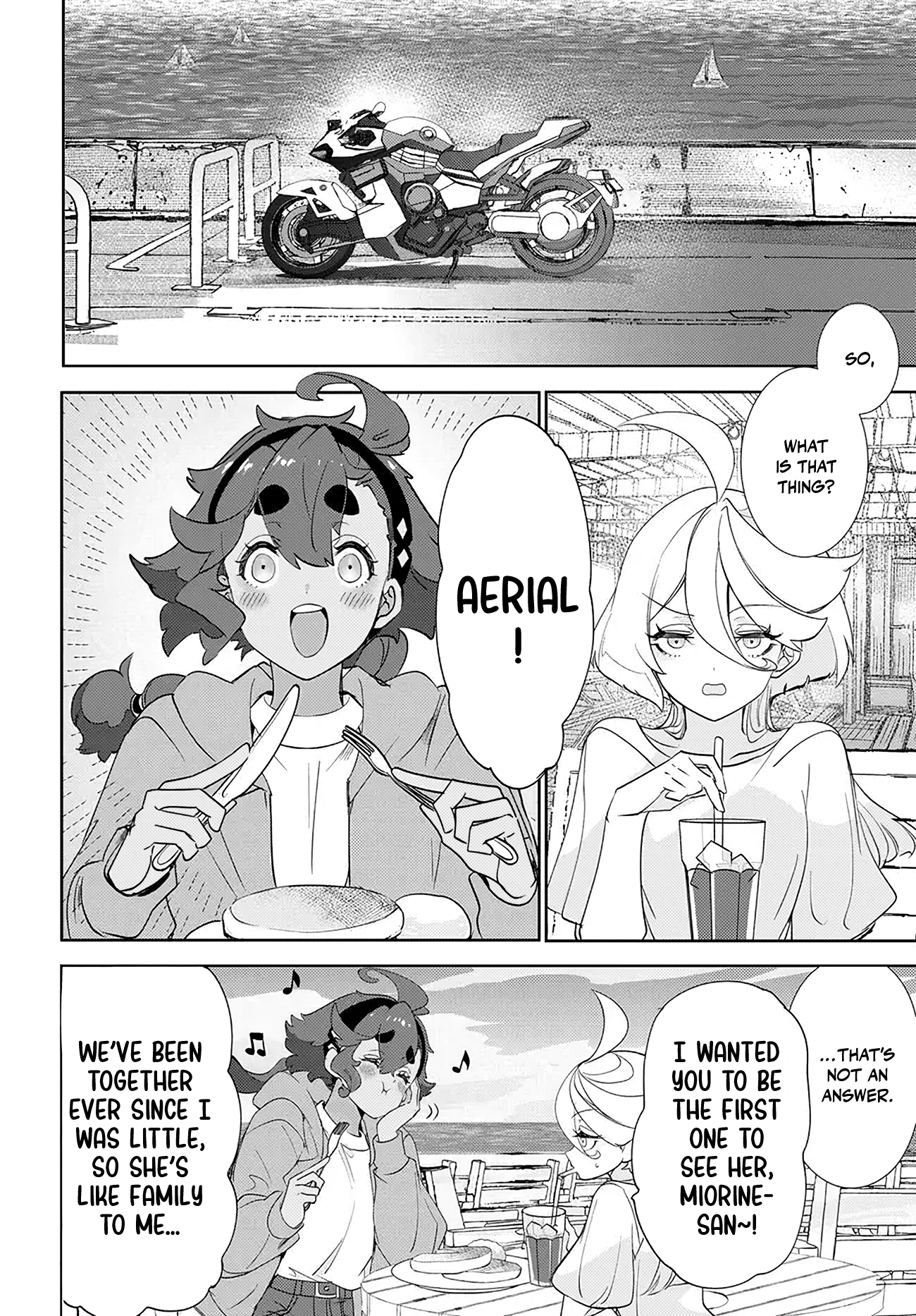 Halaman dari Mobile Suit Gundam: The Witch from Mercury - Frontiers in Glory Days Chapter 4.1