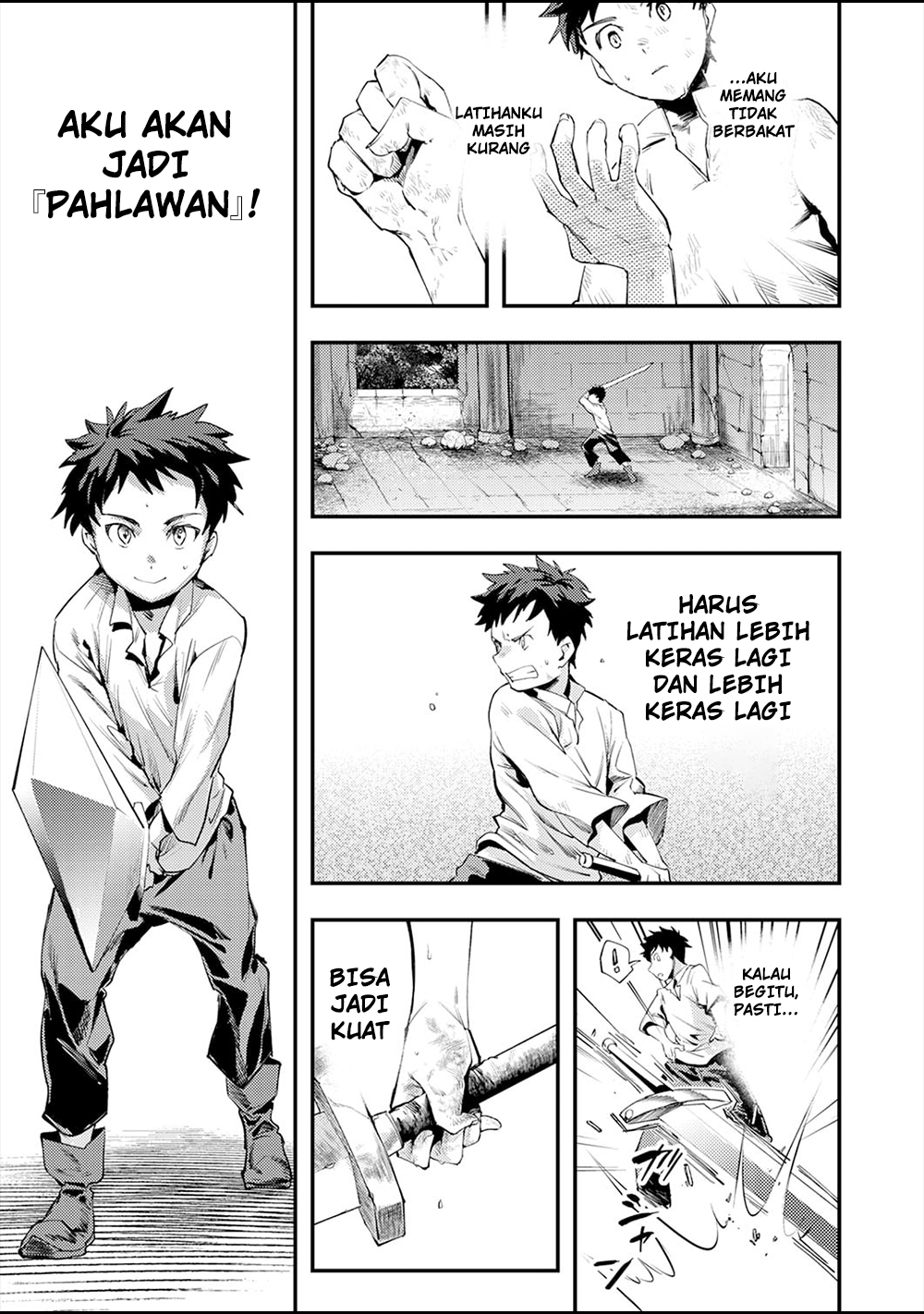 Shura Youjo no Eiyuutan: Hanpamono to Iwareta Youhei, Youjo ni Tensei shite Nariagaru Chapter 1 - halaman 8