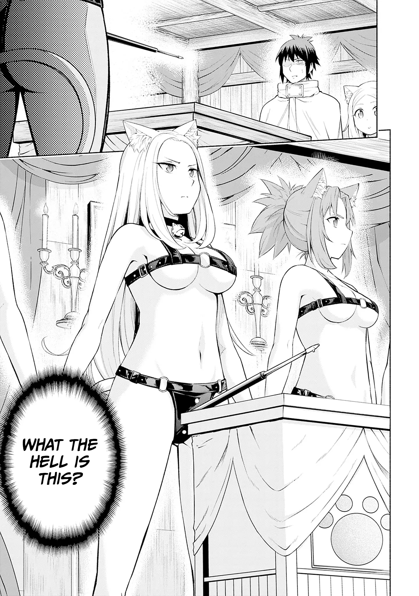 Halaman dari Eroge no Sekai de Slow Life ~Issho ni Isekai Teni shitekita Yarisaa no Daigakusei-tachi ni Tsuihou sareta node, Henkyou de Muteki ni Natte Shin no Heroine-tachi to Yoroshiku Yarimasu~ Chapter 4