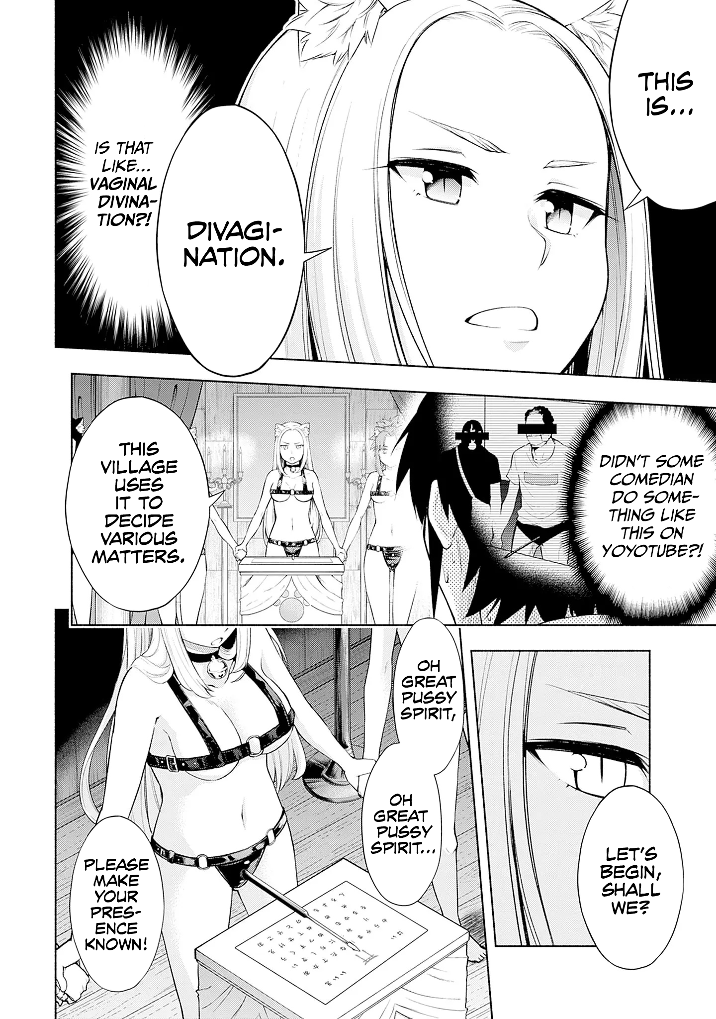 Halaman dari Eroge no Sekai de Slow Life ~Issho ni Isekai Teni shitekita Yarisaa no Daigakusei-tachi ni Tsuihou sareta node, Henkyou de Muteki ni Natte Shin no Heroine-tachi to Yoroshiku Yarimasu~ Chapter 4