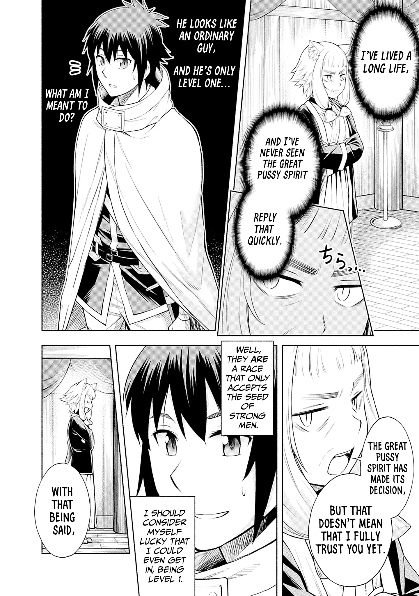 Halaman dari Eroge no Sekai de Slow Life ~Issho ni Isekai Teni shitekita Yarisaa no Daigakusei-tachi ni Tsuihou sareta node, Henkyou de Muteki ni Natte Shin no Heroine-tachi to Yoroshiku Yarimasu~ Chapter 4