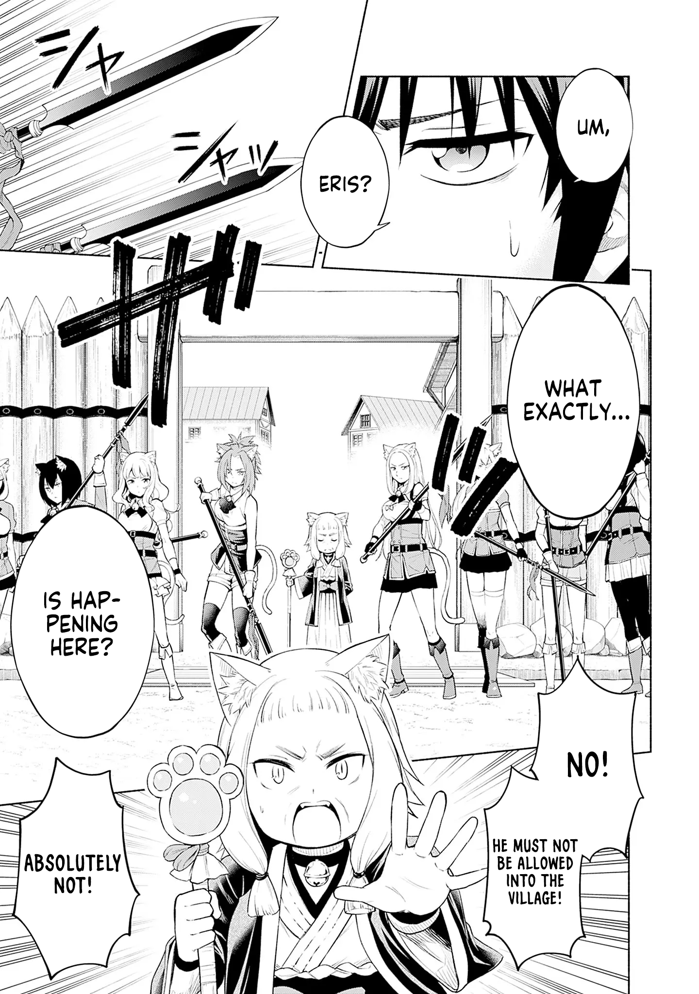 Halaman dari Eroge no Sekai de Slow Life ~Issho ni Isekai Teni shitekita Yarisaa no Daigakusei-tachi ni Tsuihou sareta node, Henkyou de Muteki ni Natte Shin no Heroine-tachi to Yoroshiku Yarimasu~ Chapter 4