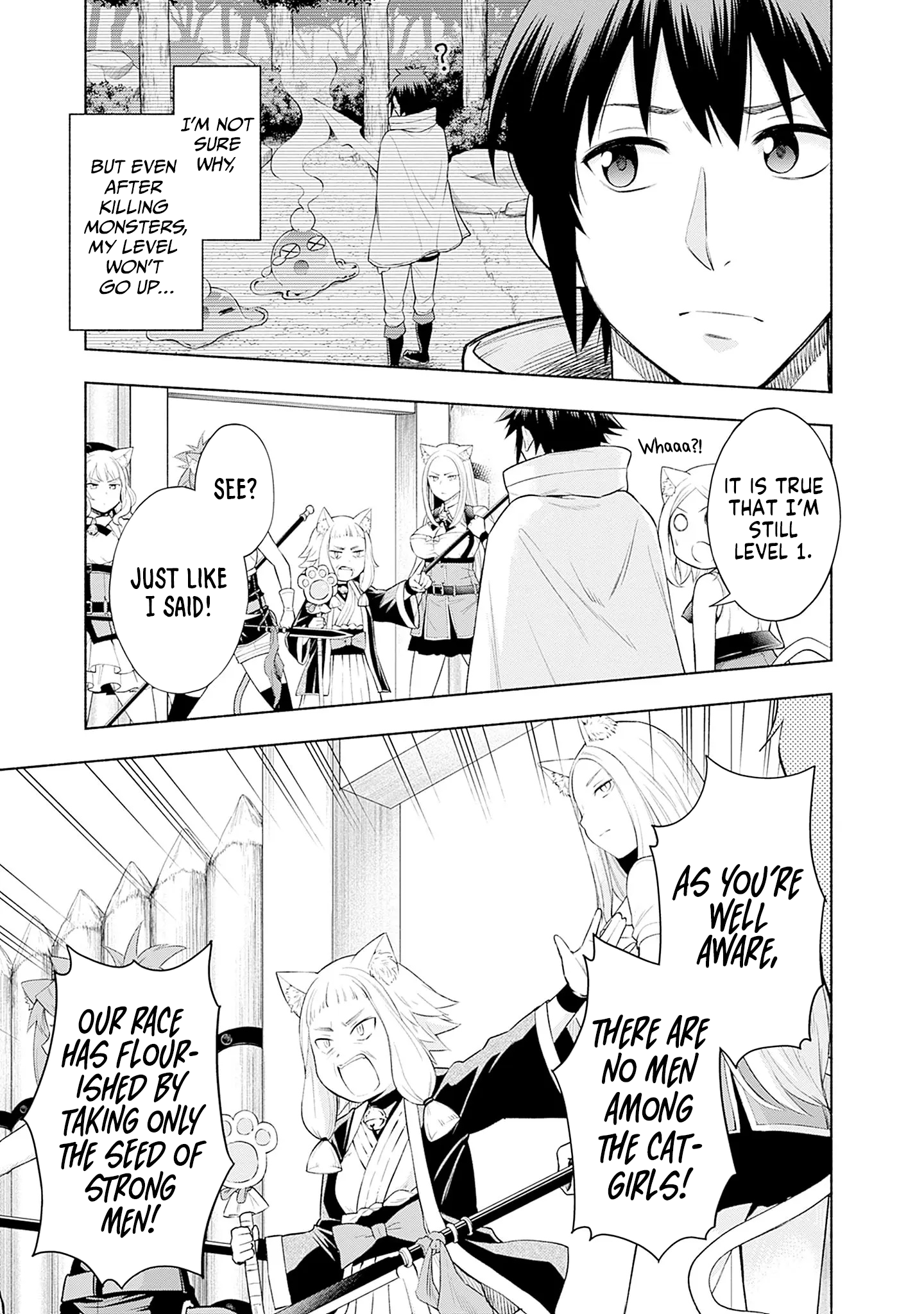Halaman dari Eroge no Sekai de Slow Life ~Issho ni Isekai Teni shitekita Yarisaa no Daigakusei-tachi ni Tsuihou sareta node, Henkyou de Muteki ni Natte Shin no Heroine-tachi to Yoroshiku Yarimasu~ Chapter 4