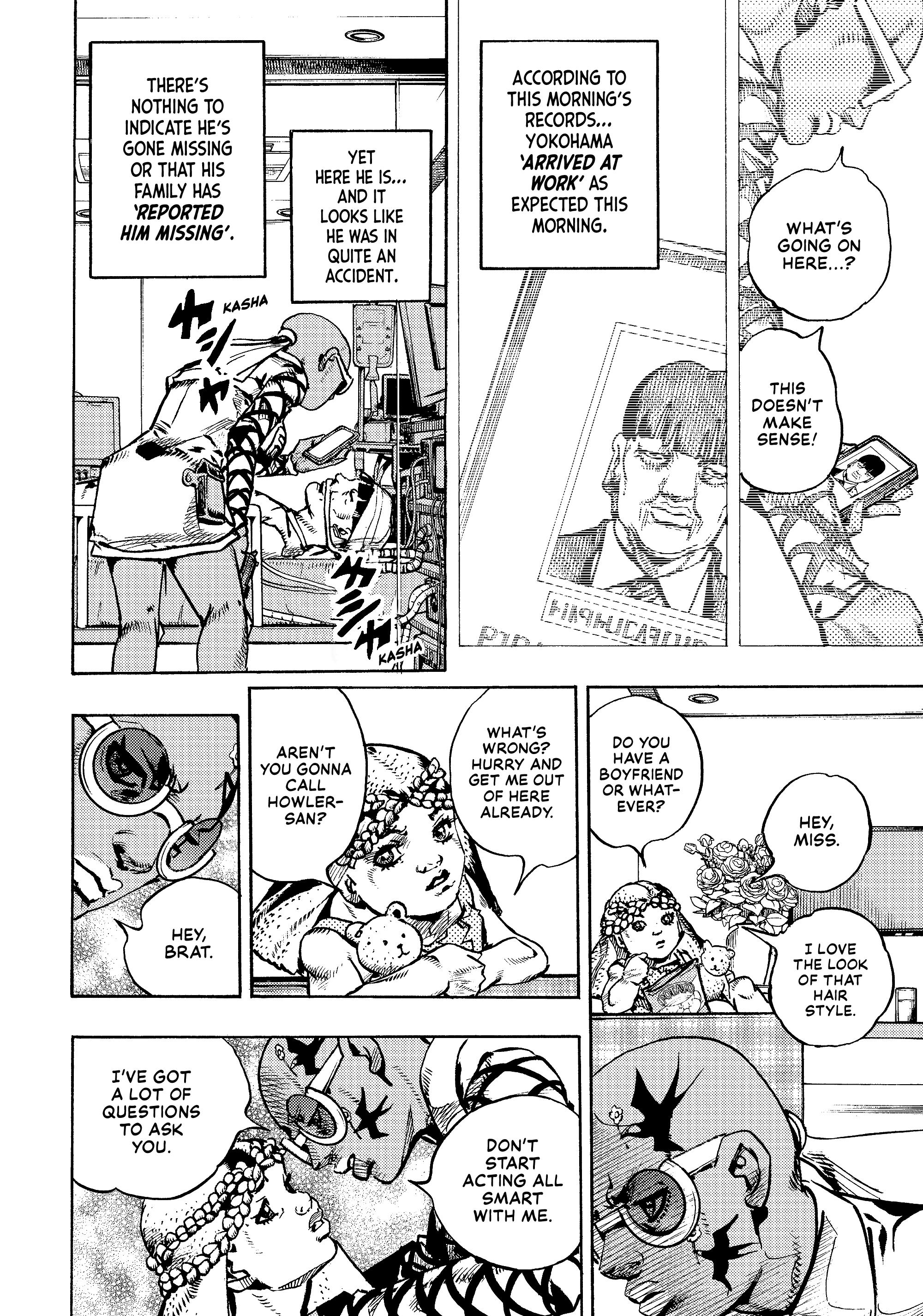 Halaman dari JoJo's Bizarre Adventure, Part 9:  The JOJOLands Chapter 26