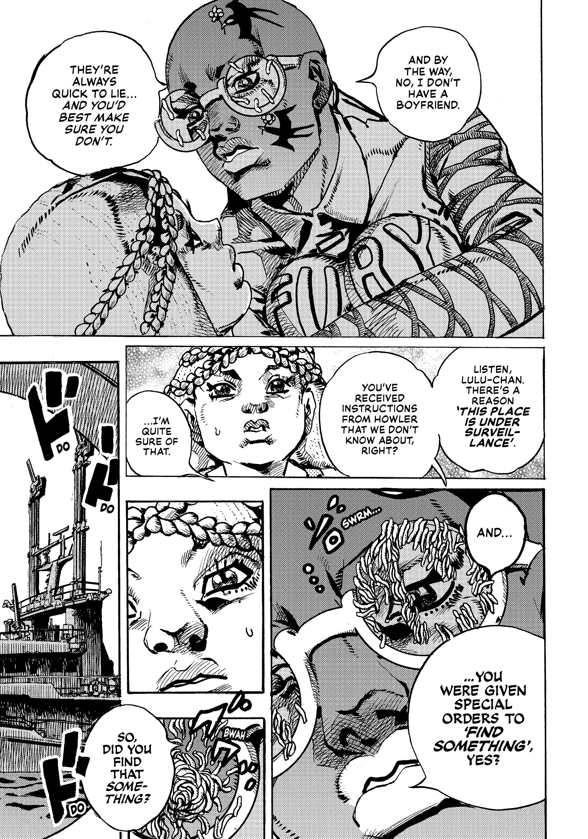 Halaman dari JoJo's Bizarre Adventure, Part 9:  The JOJOLands Chapter 26