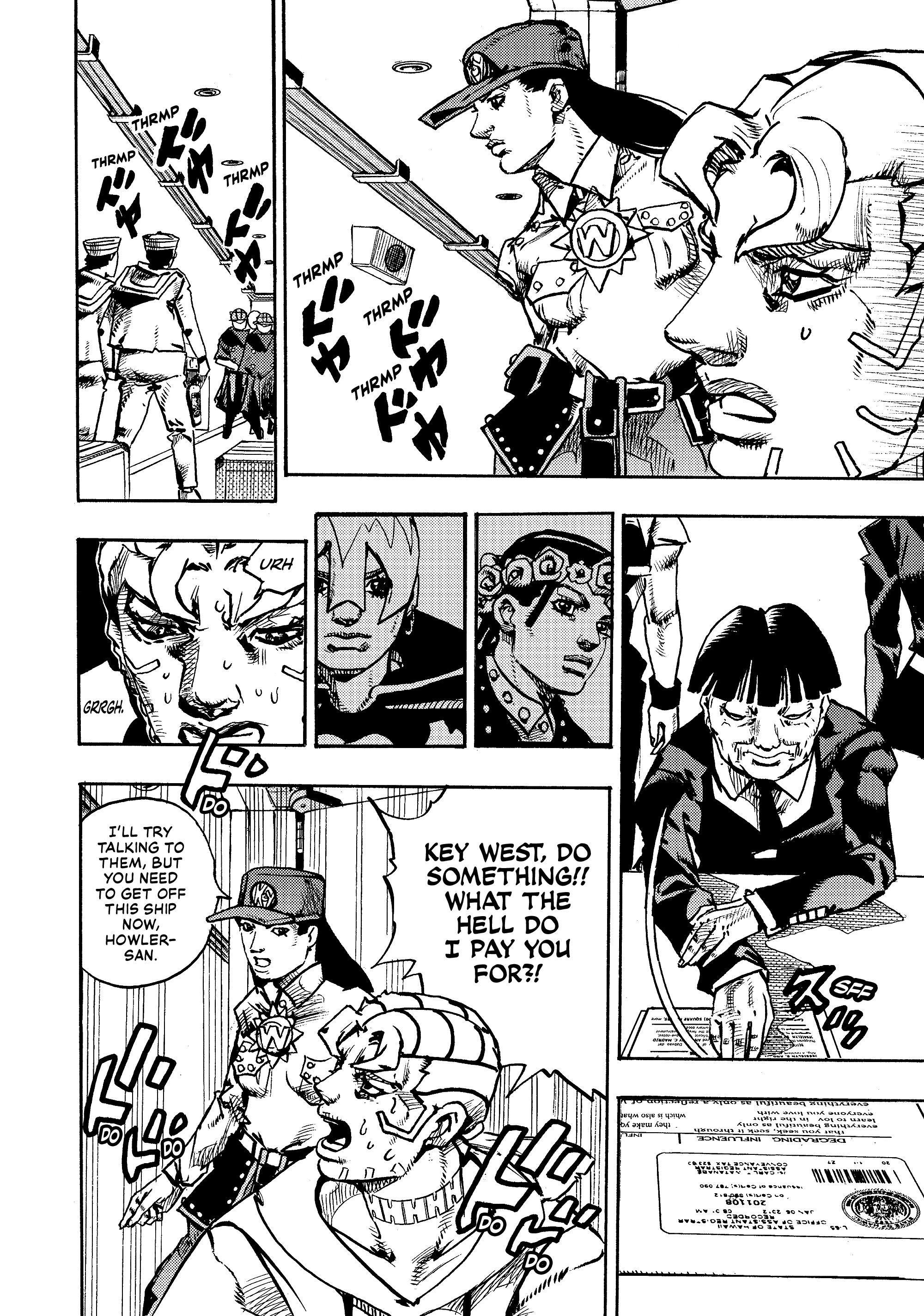 Halaman dari JoJo's Bizarre Adventure, Part 9:  The JOJOLands Chapter 26
