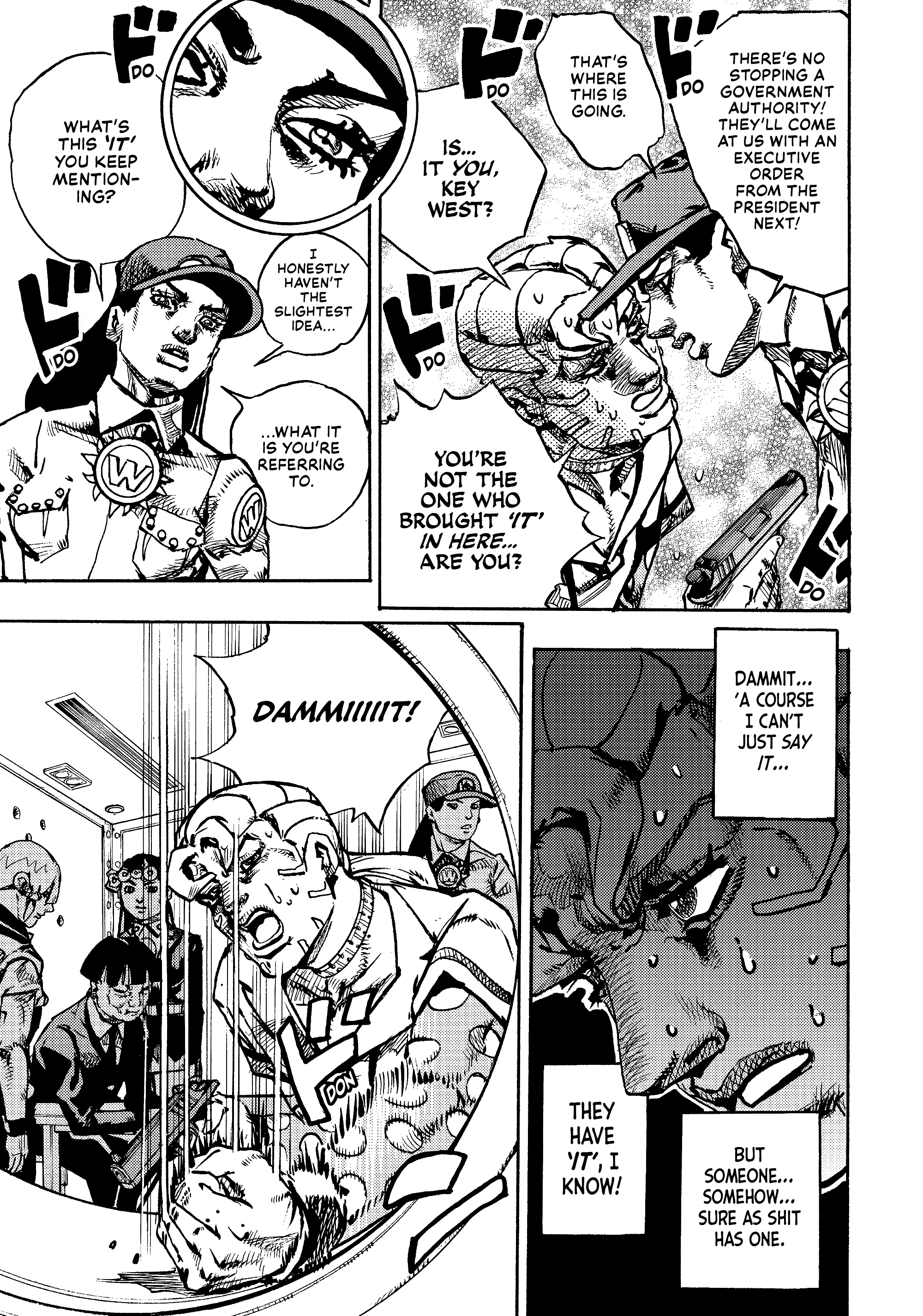 Halaman dari JoJo's Bizarre Adventure, Part 9:  The JOJOLands Chapter 26