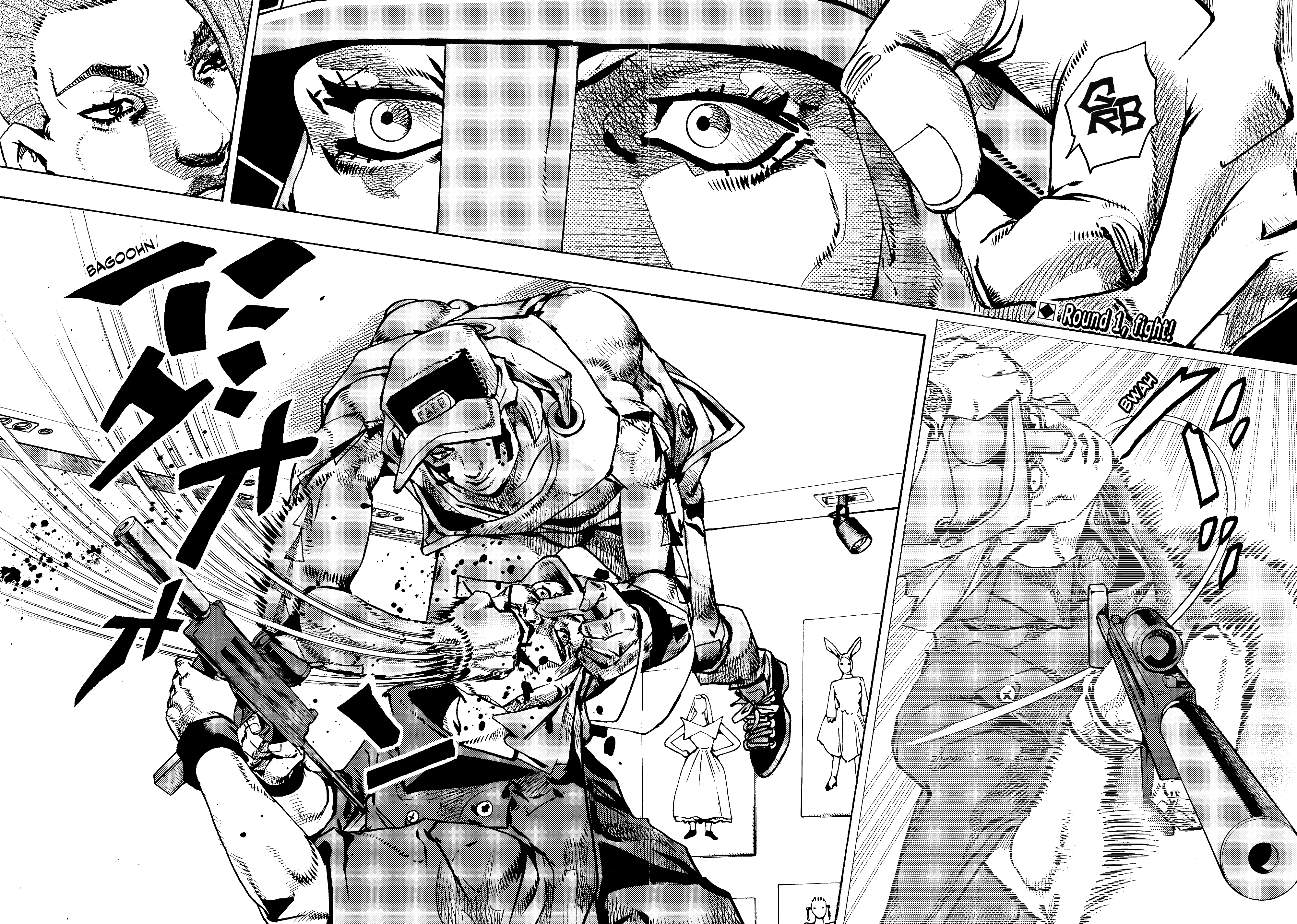 Halaman dari JoJo's Bizarre Adventure, Part 9:  The JOJOLands Chapter 26