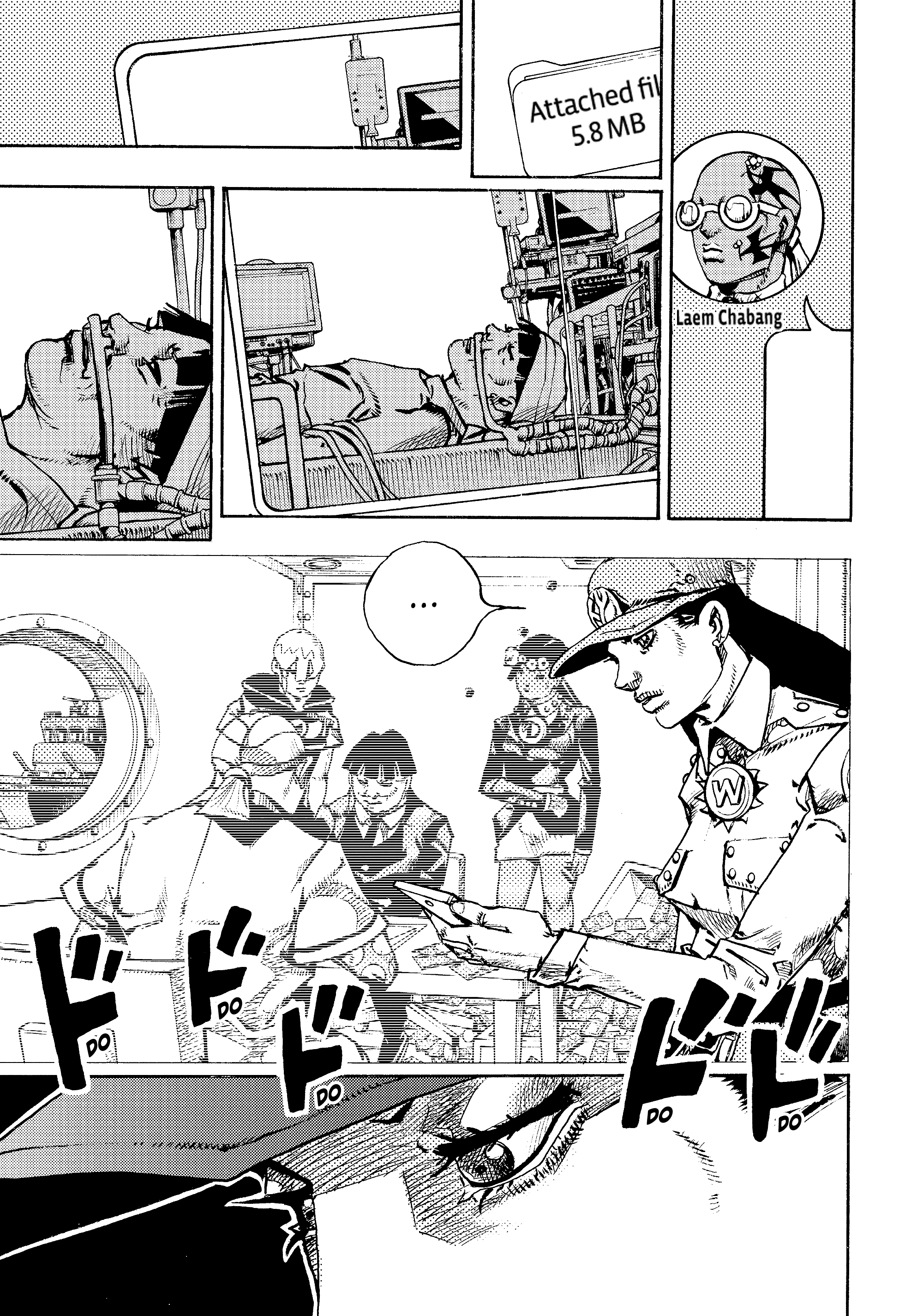 Halaman dari JoJo's Bizarre Adventure, Part 9:  The JOJOLands Chapter 26