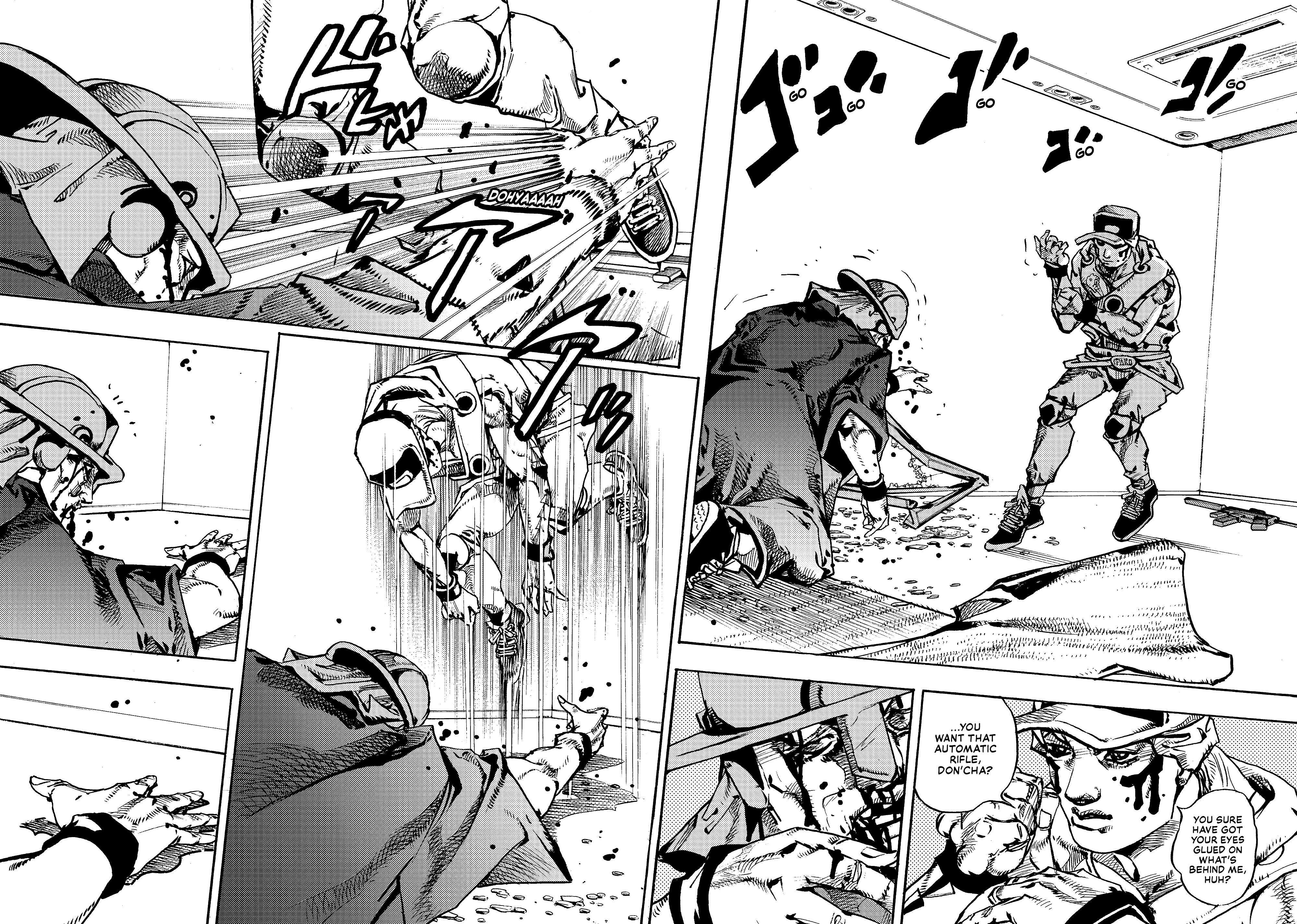 Halaman dari JoJo's Bizarre Adventure, Part 9:  The JOJOLands Chapter 26