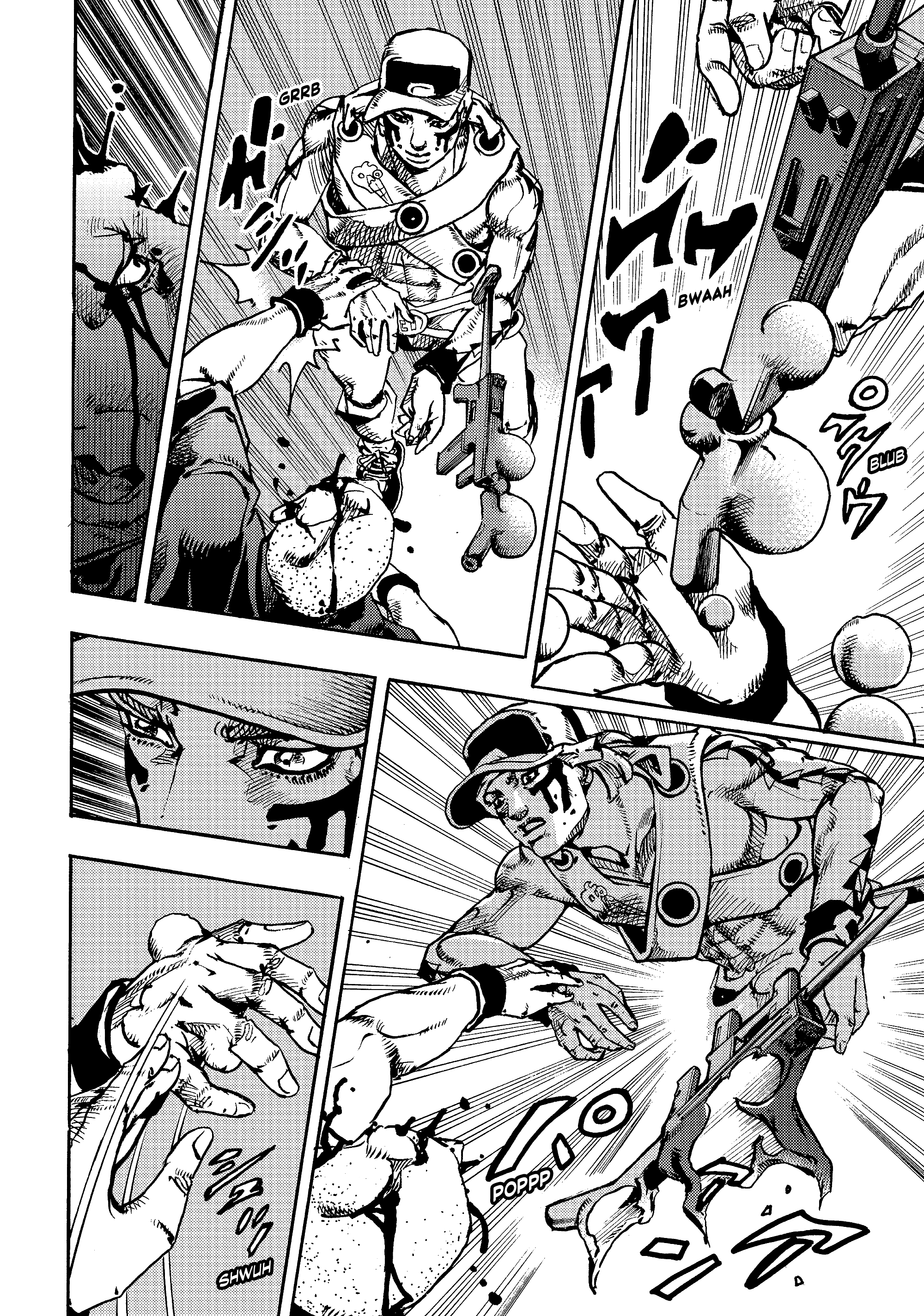 Halaman dari JoJo's Bizarre Adventure, Part 9:  The JOJOLands Chapter 26