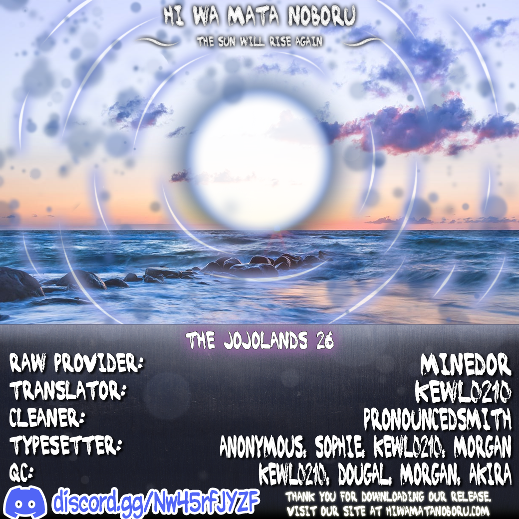 Halaman dari JoJo's Bizarre Adventure, Part 9:  The JOJOLands Chapter 26