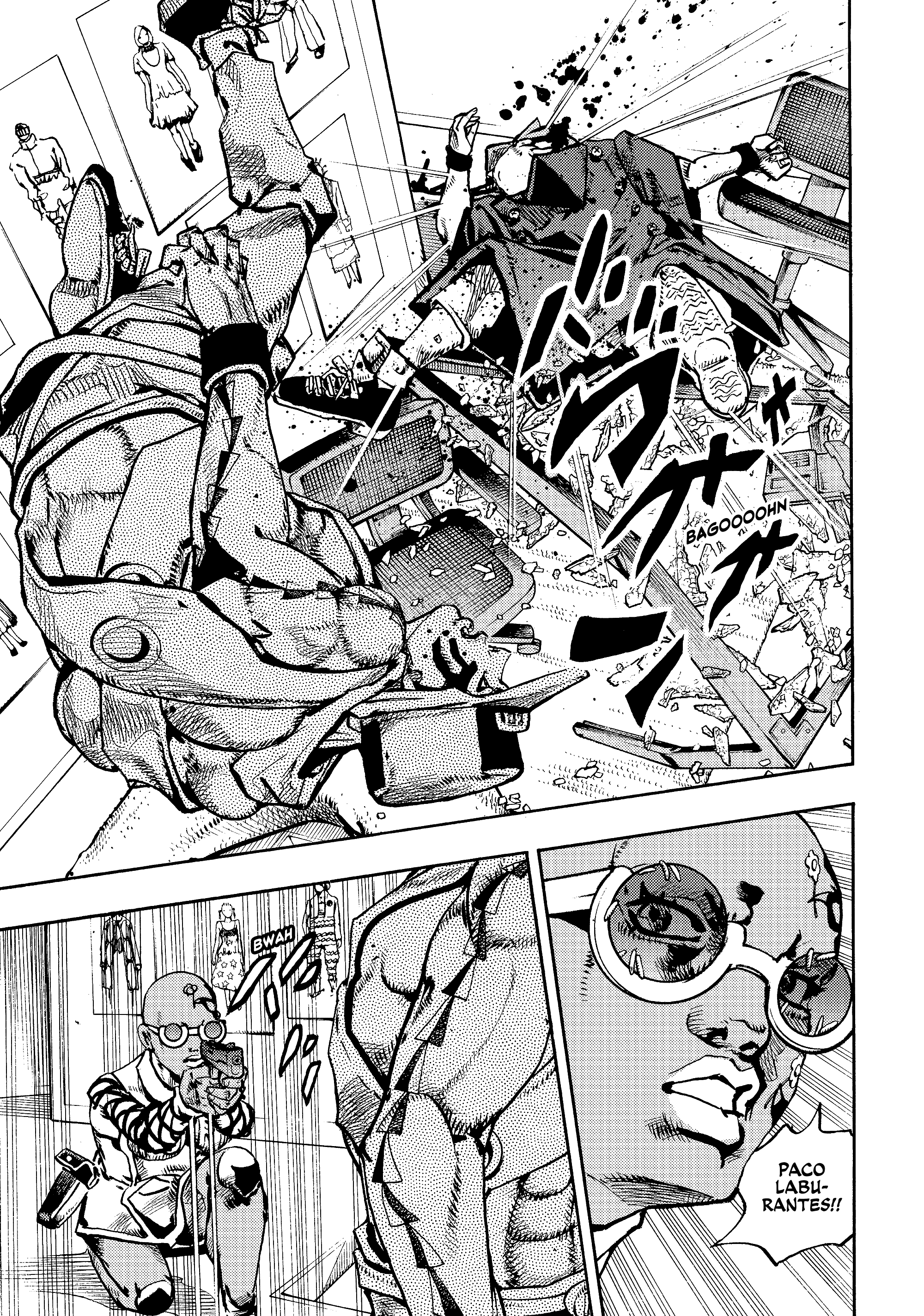 Halaman dari JoJo's Bizarre Adventure, Part 9:  The JOJOLands Chapter 26