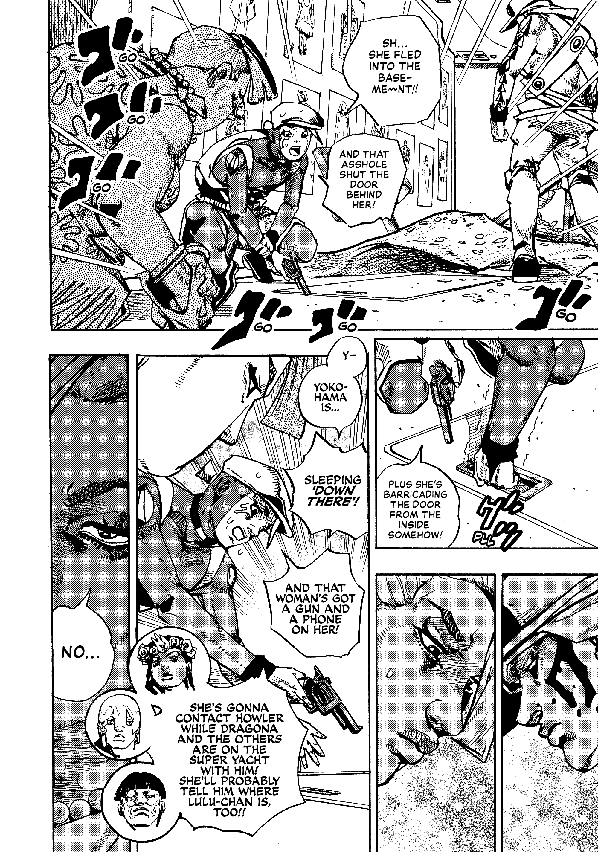 Halaman dari JoJo's Bizarre Adventure, Part 9:  The JOJOLands Chapter 26