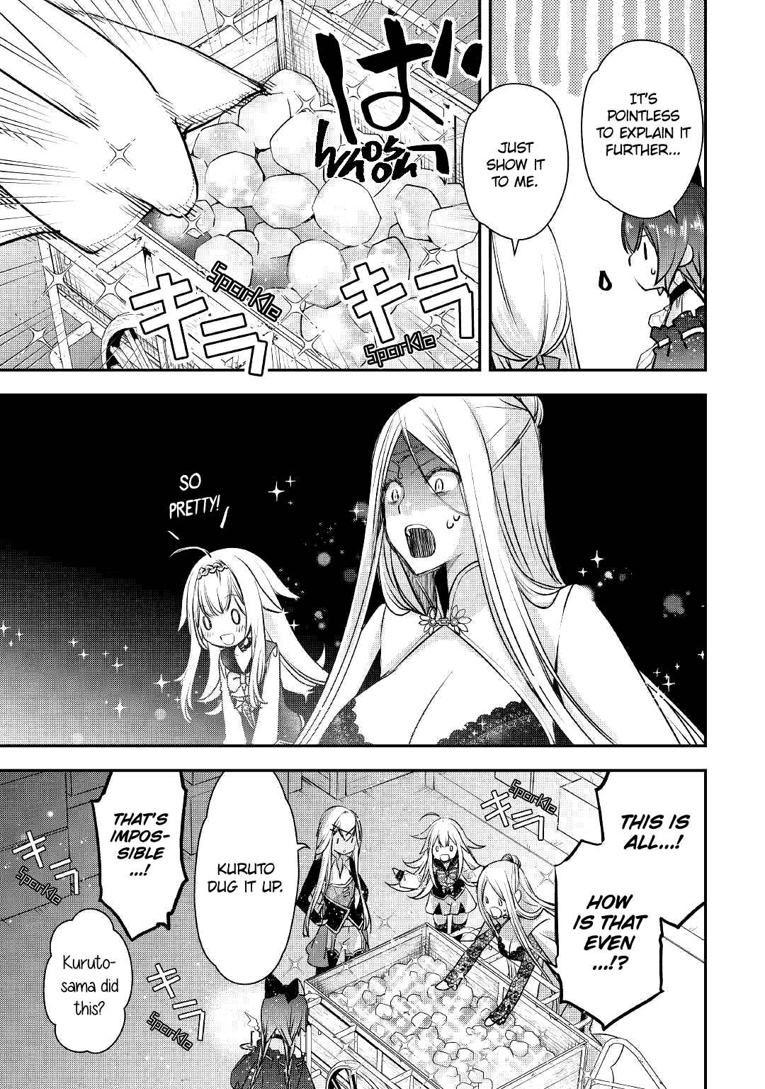 Halaman dari Kanchigai no Atelier Meister - Eiyuu Party no Moto Zatsuyougakari ga, Jitsu wa Sentou Igai ga SSS Rank Datta to Iu Yoku Aru Hanashi Chapter 7