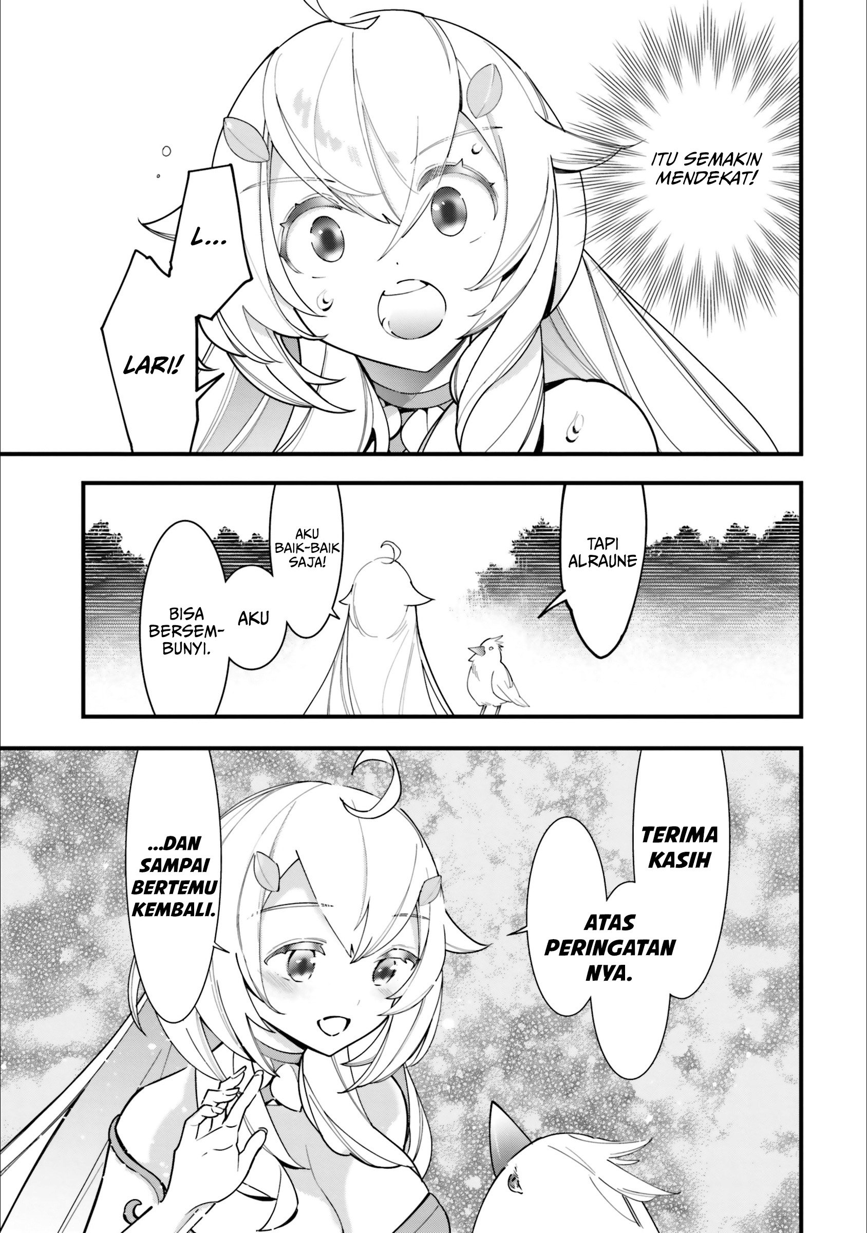 Shokubutsu Monster Musume Nikki: Seijo Datta Watashi ga Uragirareta Hate ni Alraune ni Tensei shiteshimatta node, Korekara wa Kougousei wo Shinagara Shizuka ni Shokubutsu Life wo Sugoshimasu Chapter 13 - halaman 22