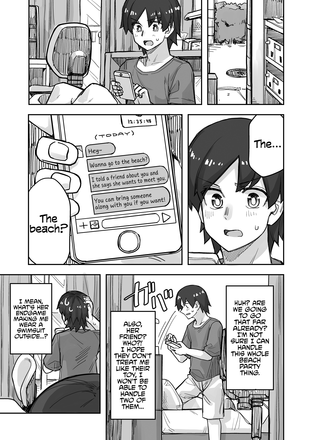 Halaman dari Ikemen Joshi to Josou Danshi Chapter 58