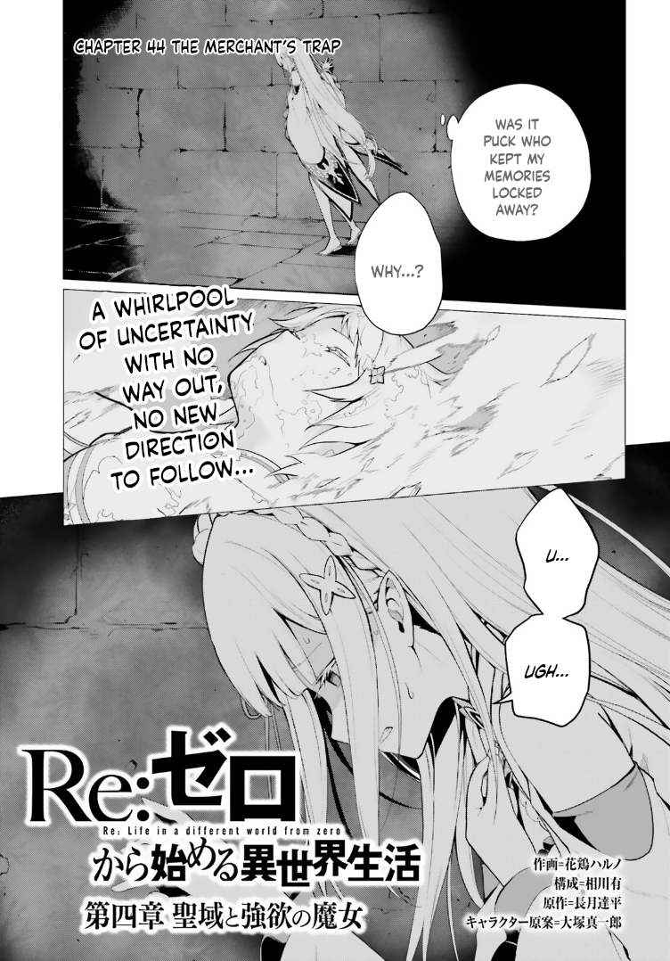 Halaman dari Re:Zero kara Hajimeru Isekai Seikatsu: Dai 4-shou—Seiiki to Gouyoku no Majo Chapter 44