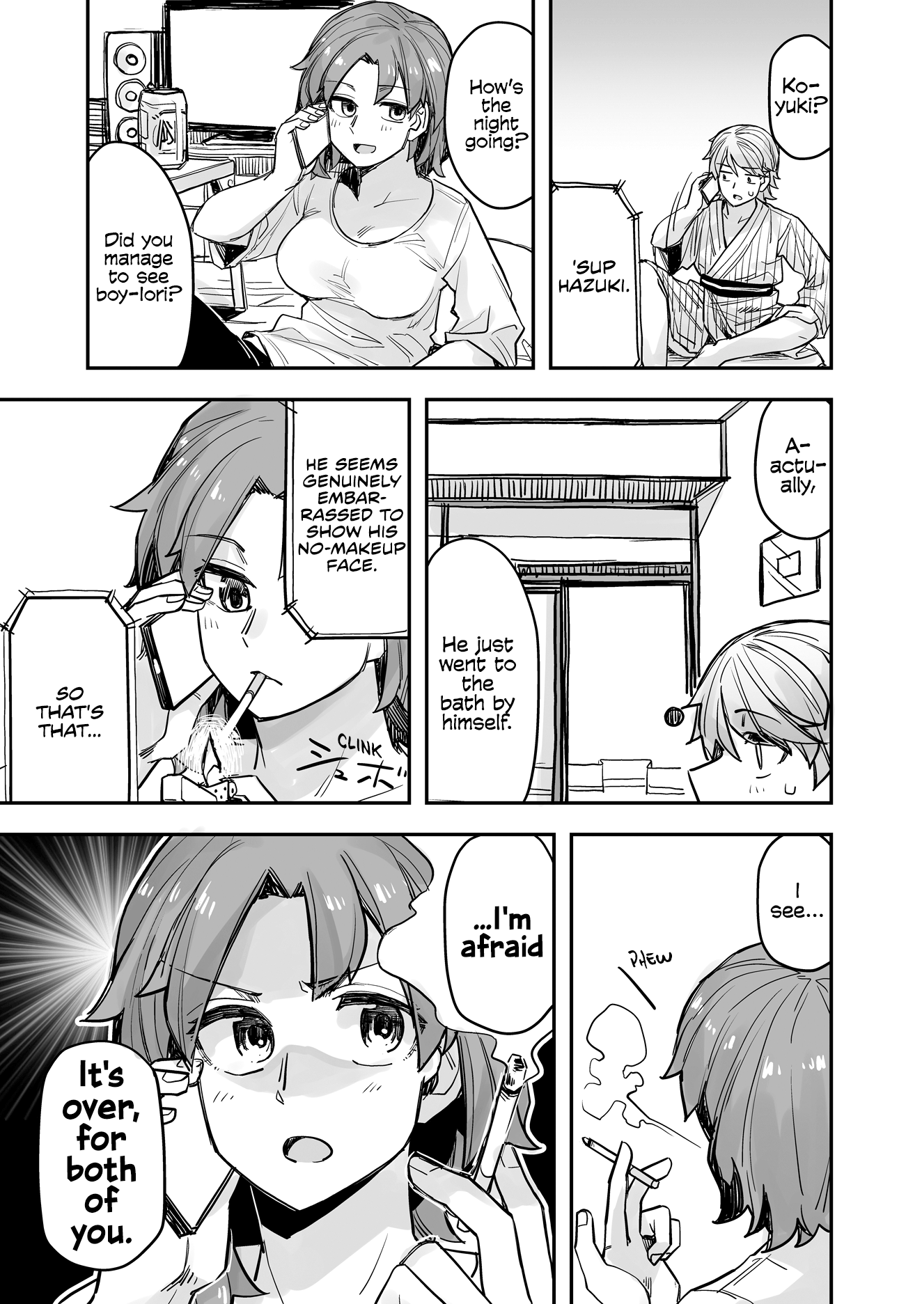 Halaman dari Ikemen Joshi to Josou Danshi Chapter 82