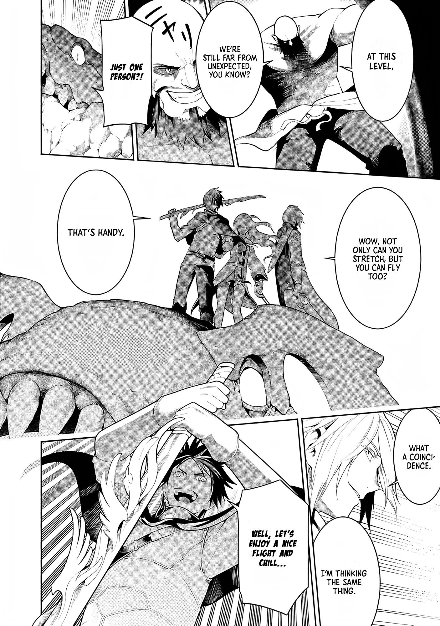 Halaman dari Tsuihousareru Tabi ni Skill wo Te ni Ireta Ore ga, 100 no Isekai de 2-shuume Musou Chapter 14.2