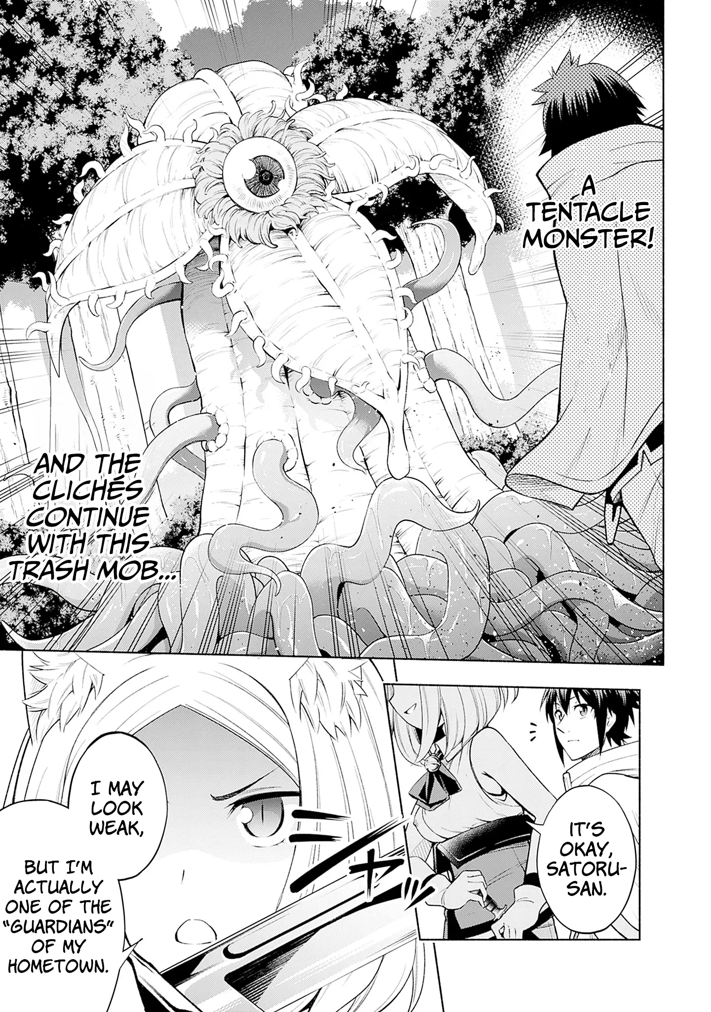 Halaman dari Eroge no Sekai de Slow Life ~Issho ni Isekai Teni shitekita Yarisaa no Daigakusei-tachi ni Tsuihou sareta node, Henkyou de Muteki ni Natte Shin no Heroine-tachi to Yoroshiku Yarimasu~ Chapter 2