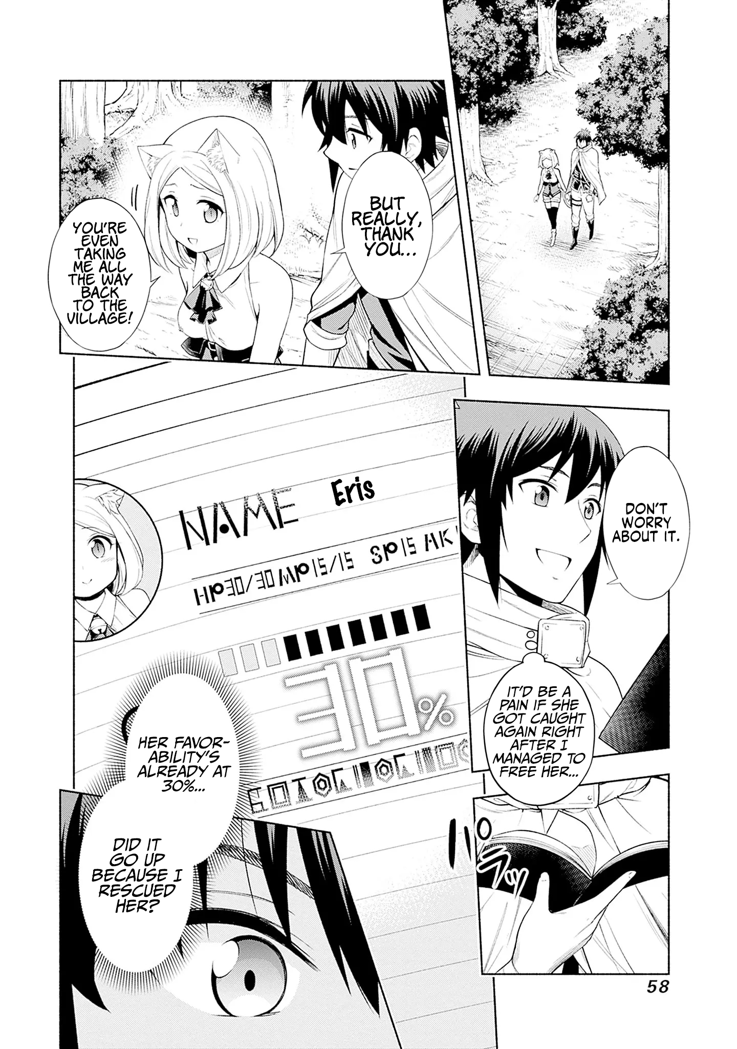 Halaman dari Eroge no Sekai de Slow Life ~Issho ni Isekai Teni shitekita Yarisaa no Daigakusei-tachi ni Tsuihou sareta node, Henkyou de Muteki ni Natte Shin no Heroine-tachi to Yoroshiku Yarimasu~ Chapter 2