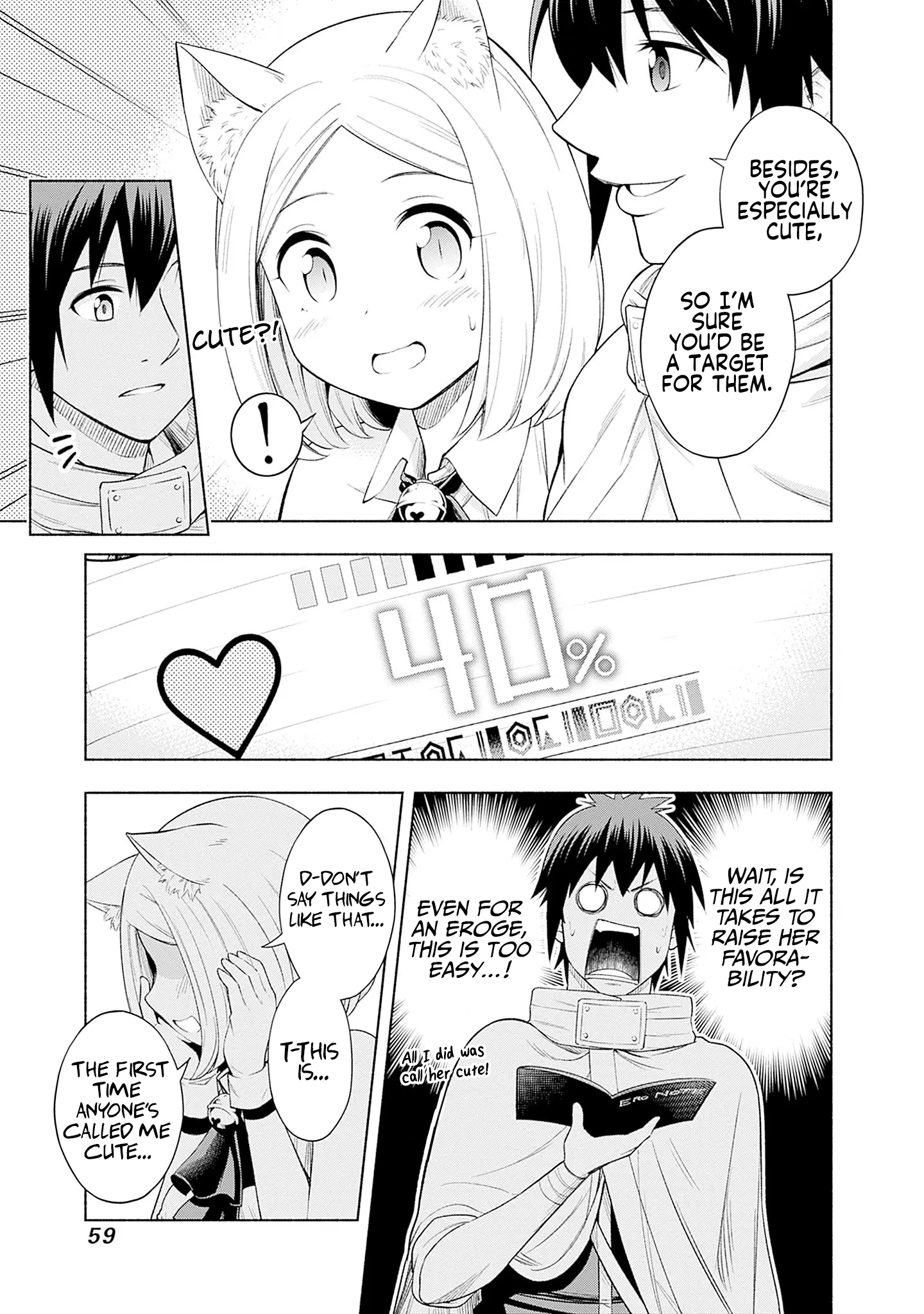 Halaman dari Eroge no Sekai de Slow Life ~Issho ni Isekai Teni shitekita Yarisaa no Daigakusei-tachi ni Tsuihou sareta node, Henkyou de Muteki ni Natte Shin no Heroine-tachi to Yoroshiku Yarimasu~ Chapter 2