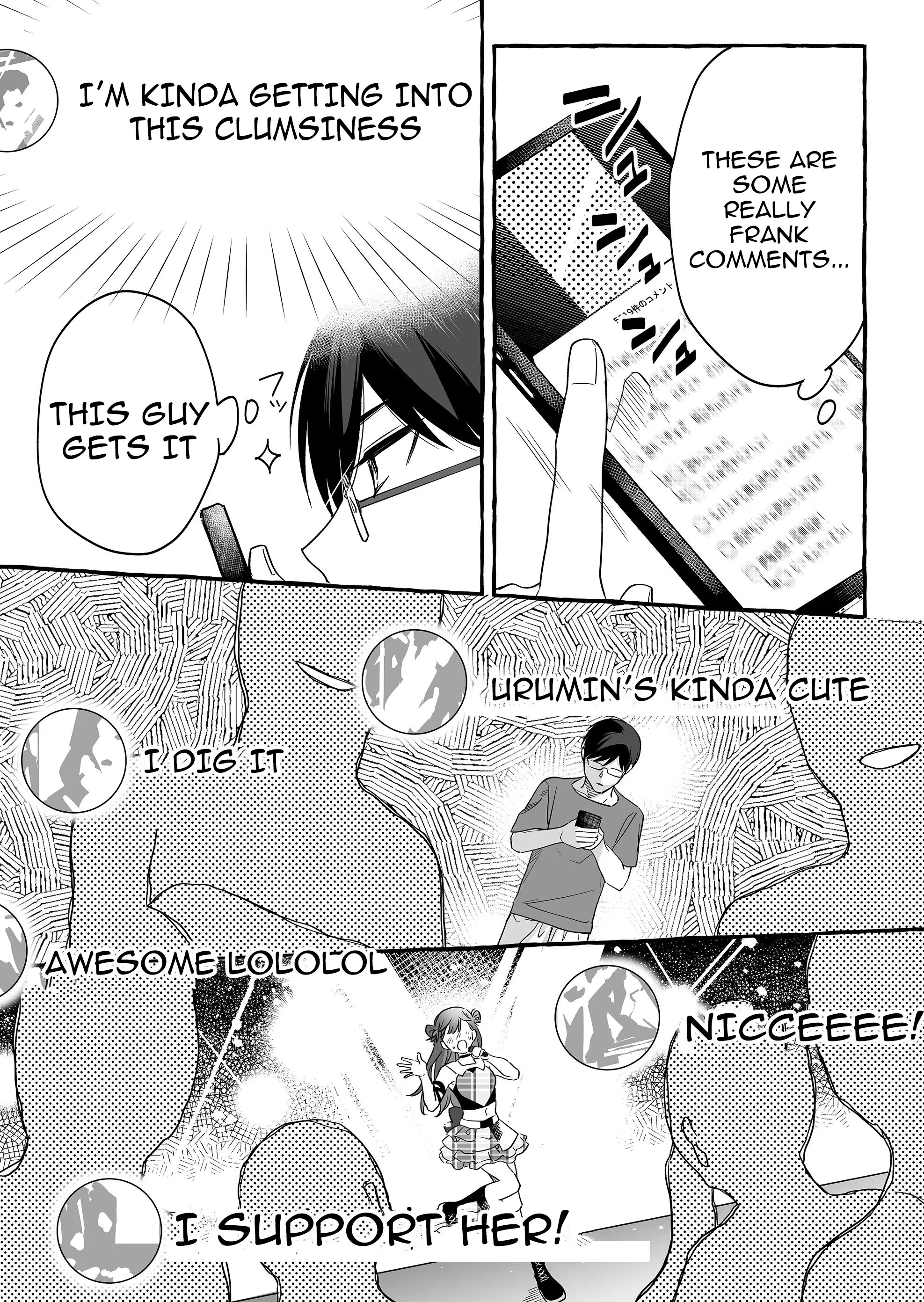 Halaman dari Damedol to Sekai ni Hitori Dake no Fan Chapter 24