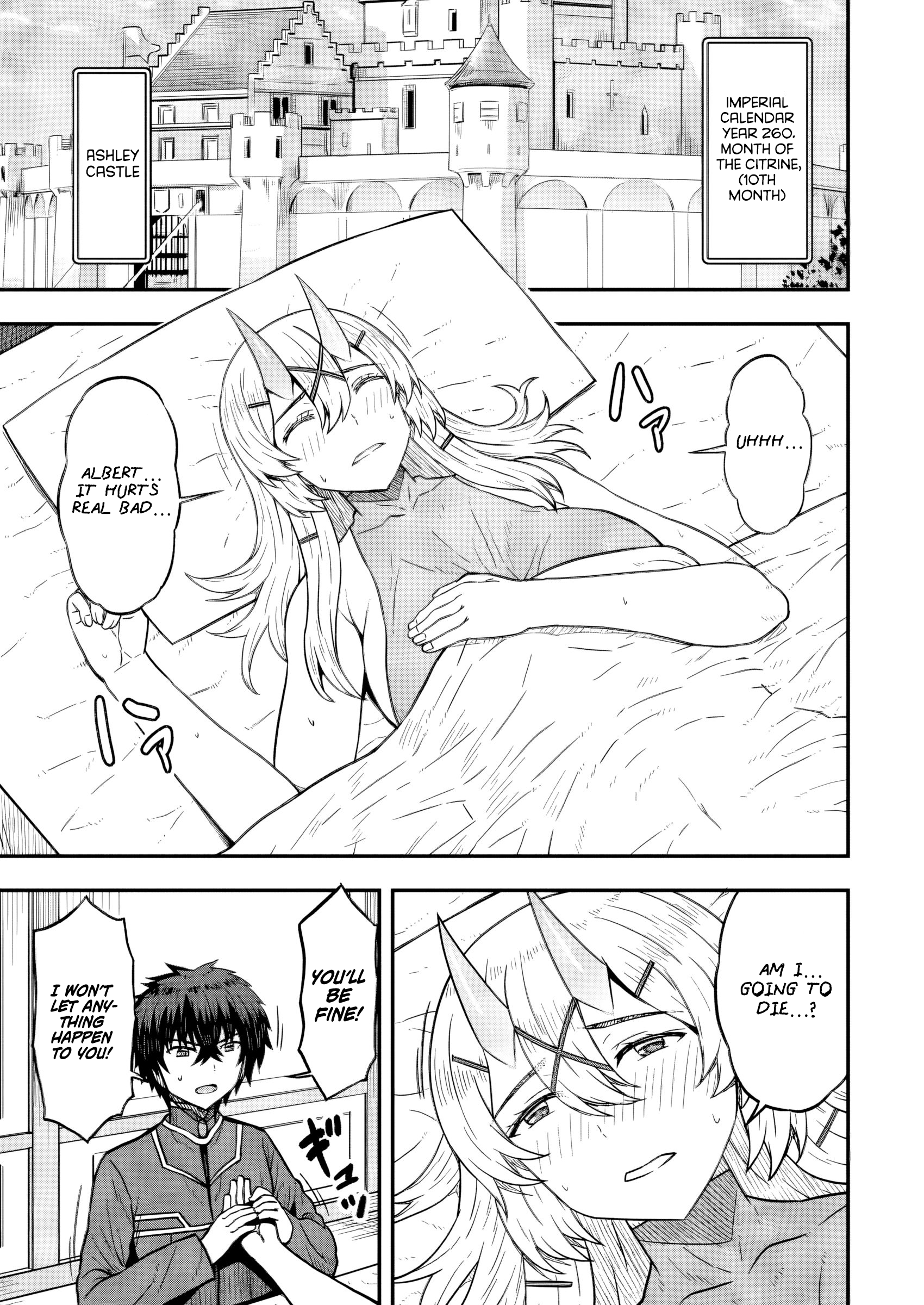 Halaman dari Isekai Saikyou no Yome desu ga, Yoru no Tatakai wa Ore no Hou ga Tsuyoi You desu: Chiryaku o Ikashite Nariagaru Harem Senki Chapter 18