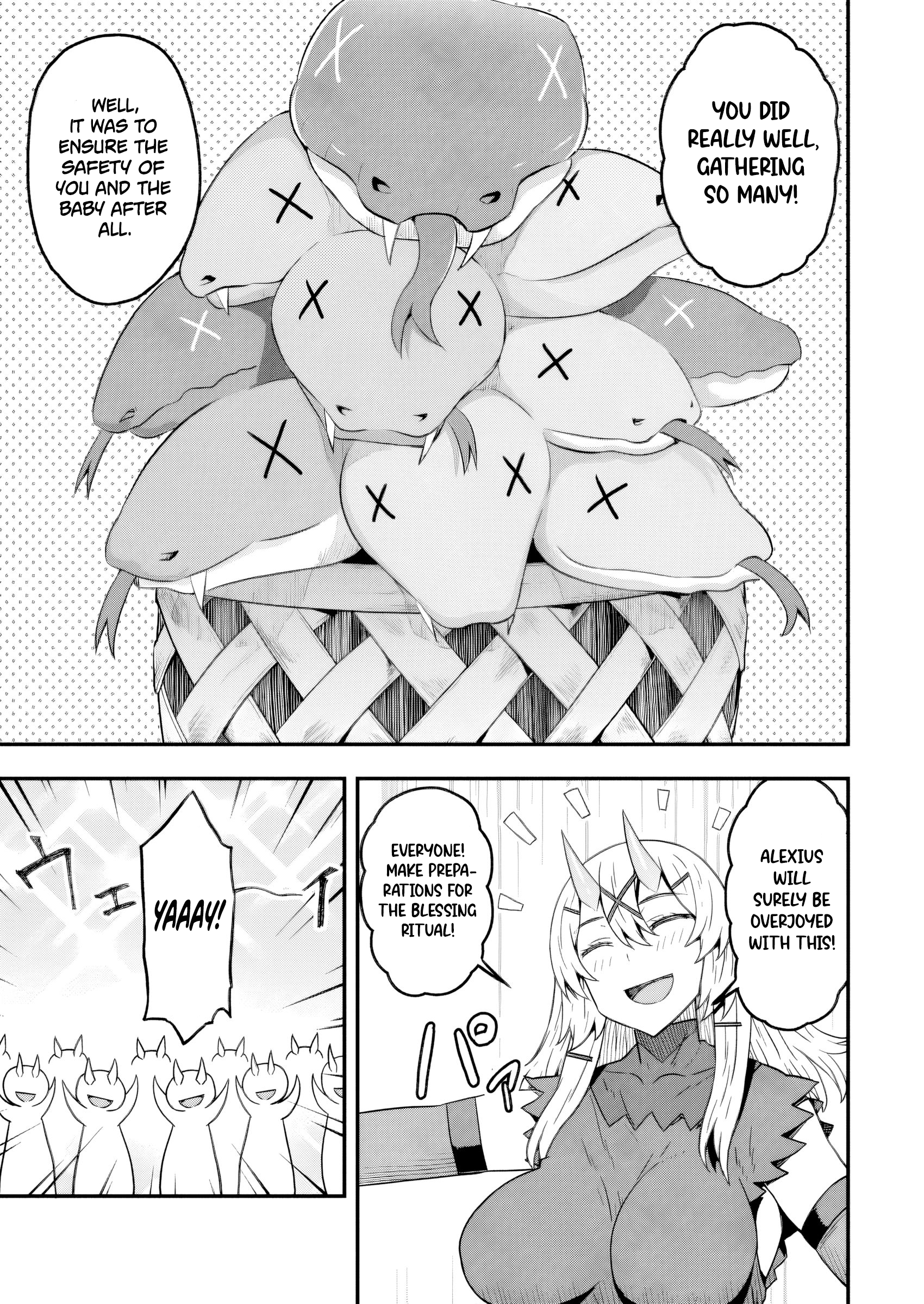 Halaman dari Isekai Saikyou no Yome desu ga, Yoru no Tatakai wa Ore no Hou ga Tsuyoi You desu: Chiryaku o Ikashite Nariagaru Harem Senki Chapter 18