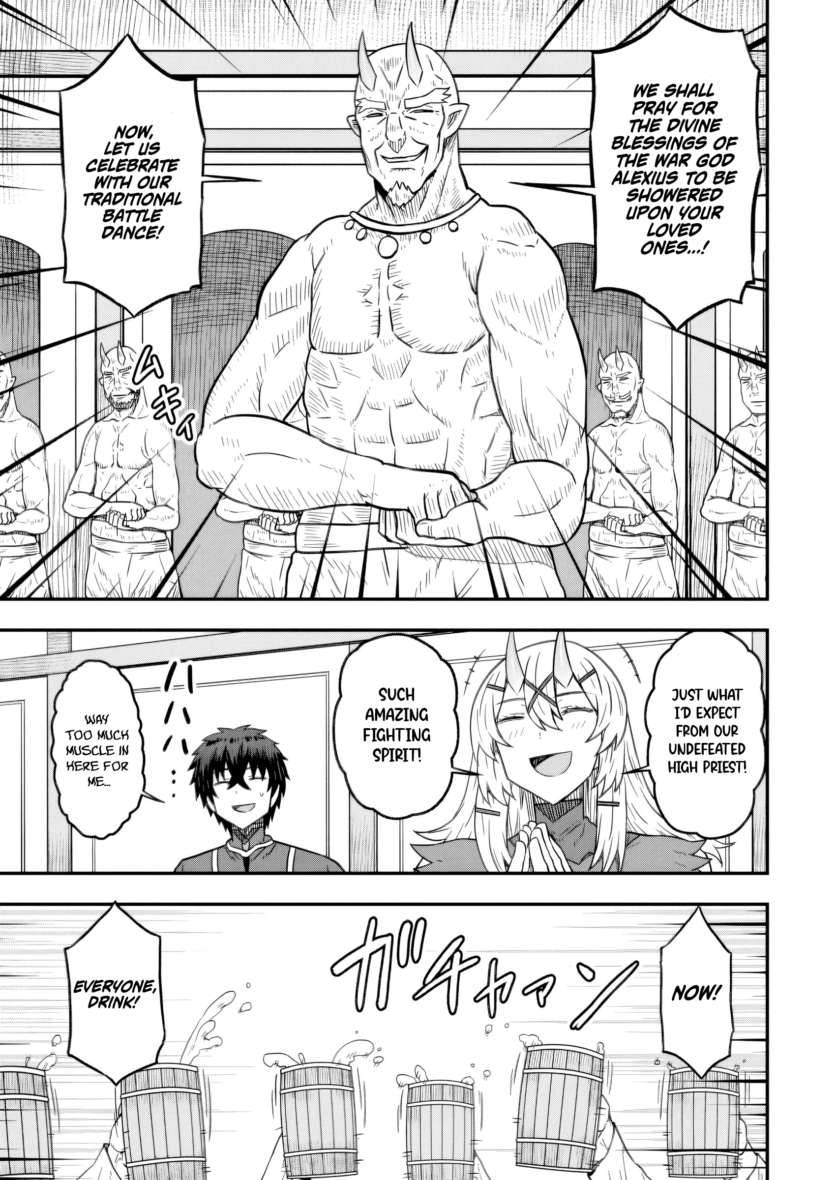 Halaman dari Isekai Saikyou no Yome desu ga, Yoru no Tatakai wa Ore no Hou ga Tsuyoi You desu: Chiryaku o Ikashite Nariagaru Harem Senki Chapter 18