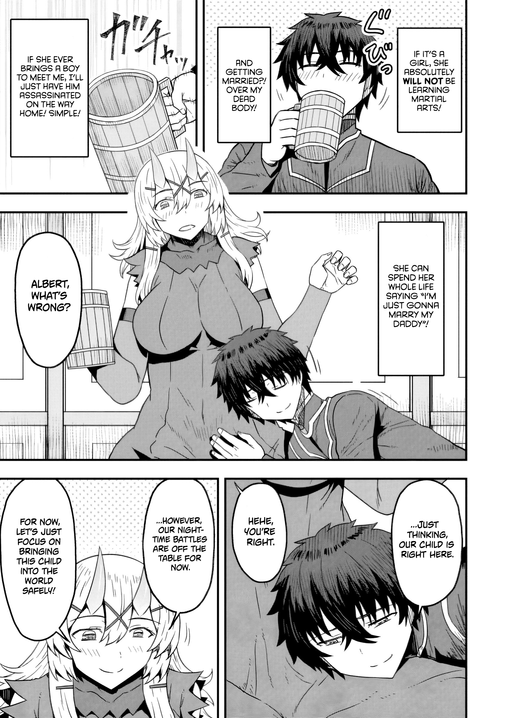 Halaman dari Isekai Saikyou no Yome desu ga, Yoru no Tatakai wa Ore no Hou ga Tsuyoi You desu: Chiryaku o Ikashite Nariagaru Harem Senki Chapter 18