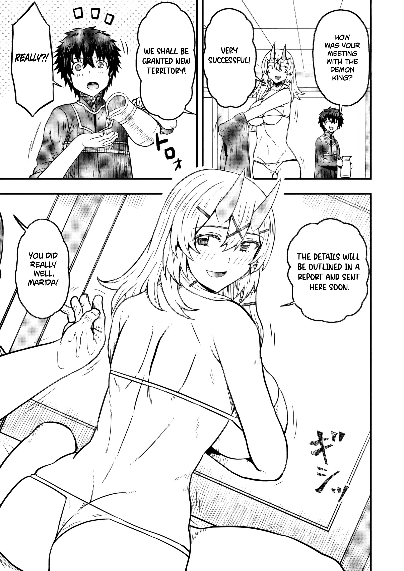 Halaman dari Isekai Saikyou no Yome desu ga, Yoru no Tatakai wa Ore no Hou ga Tsuyoi You desu: Chiryaku o Ikashite Nariagaru Harem Senki Chapter 18