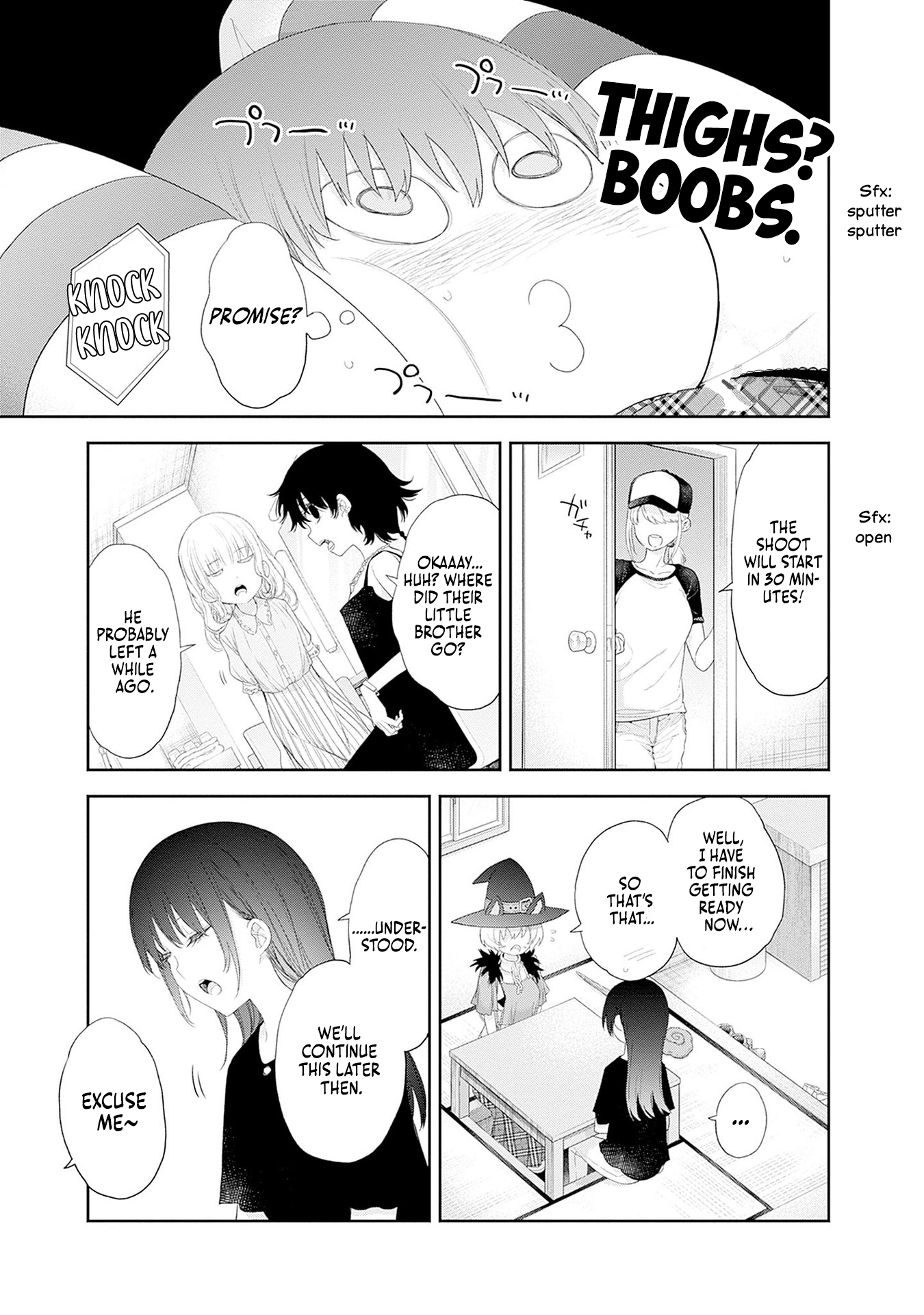 Halaman dari Shikisaki Shimai wa Abakaretai Chapter 39