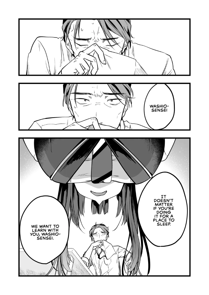 Halaman dari "Ano Toki Tasukete Itadaita Monster Musume desu." Isekai Ossan Kyoushi Totsuzen no Moteki ni Konwaku suru Chapter 11