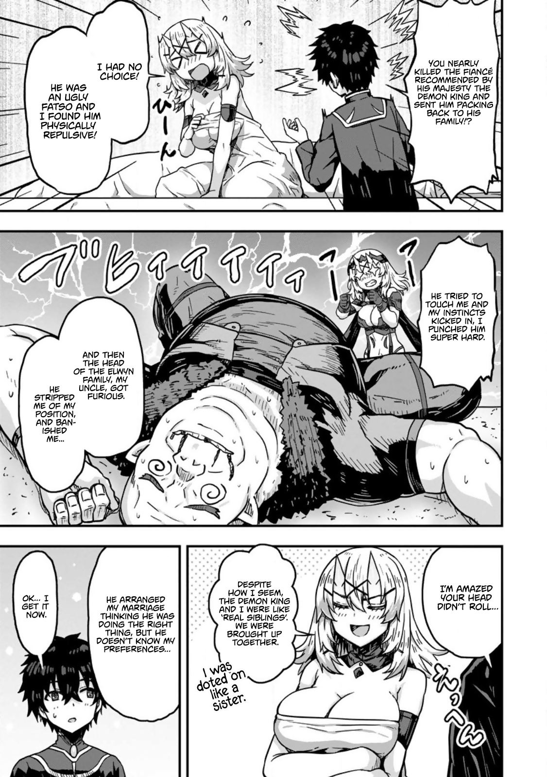 Halaman dari Isekai Saikyou no Yome desu ga, Yoru no Tatakai wa Ore no Hou ga Tsuyoi You desu: Chiryaku o Ikashite Nariagaru Harem Senki Chapter 1