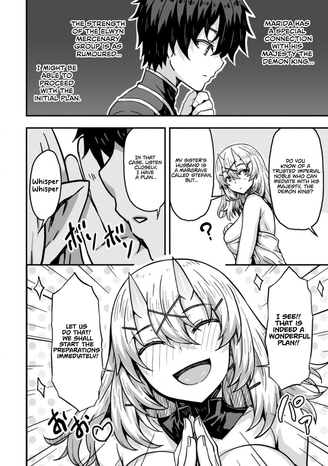 Halaman dari Isekai Saikyou no Yome desu ga, Yoru no Tatakai wa Ore no Hou ga Tsuyoi You desu: Chiryaku o Ikashite Nariagaru Harem Senki Chapter 1