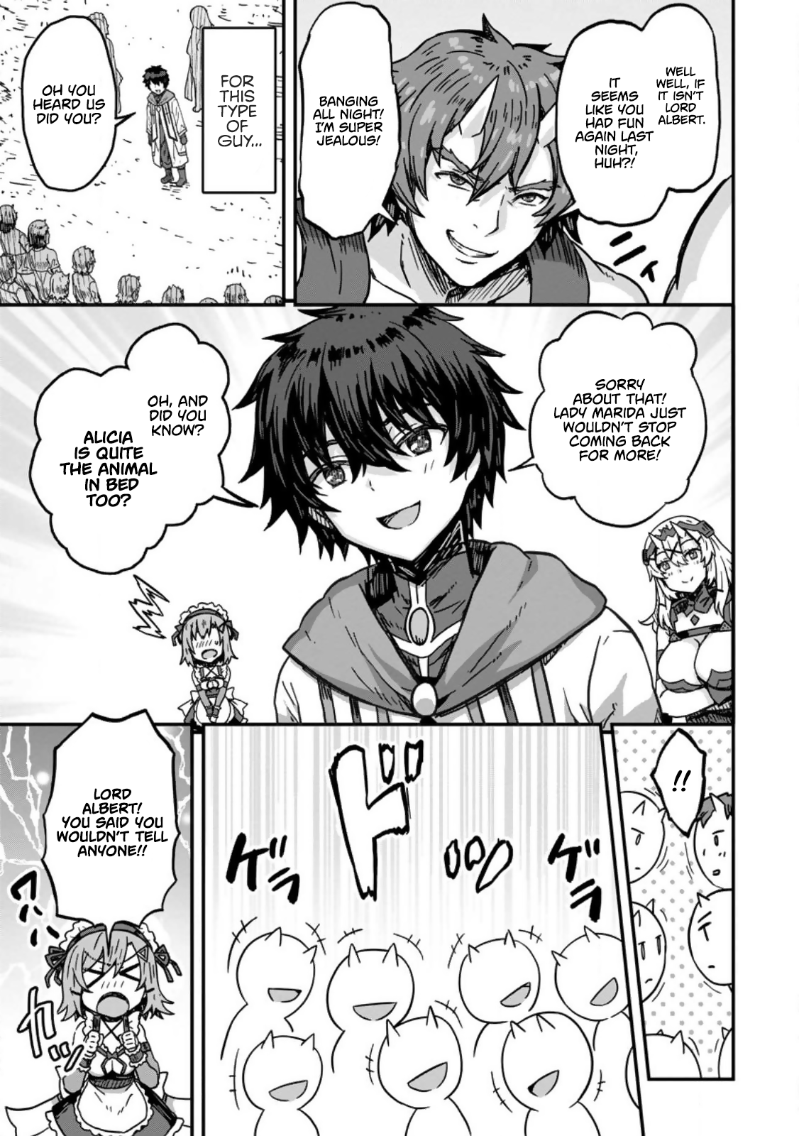 Halaman dari Isekai Saikyou no Yome desu ga, Yoru no Tatakai wa Ore no Hou ga Tsuyoi You desu: Chiryaku o Ikashite Nariagaru Harem Senki Chapter 1